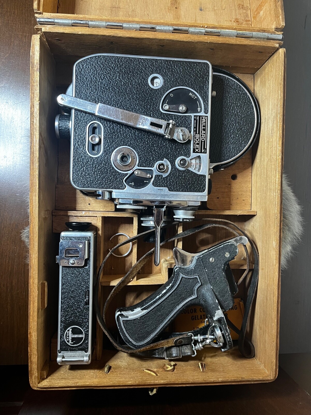 Vintage Paillard Bolex H-16 Camera w/ 3 Lenses and Trigger Handle (Running)