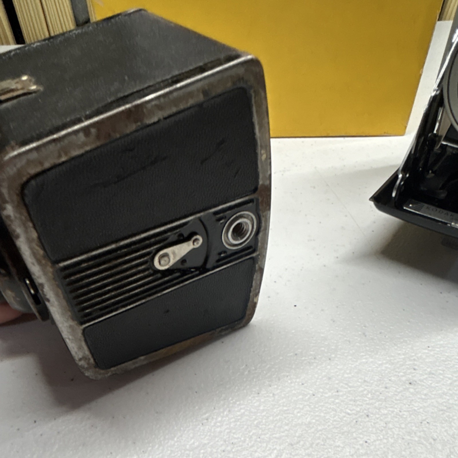 Kodak Tourist II Folding Camera & Brownie Hawkeye w/ Flashholder & Box
