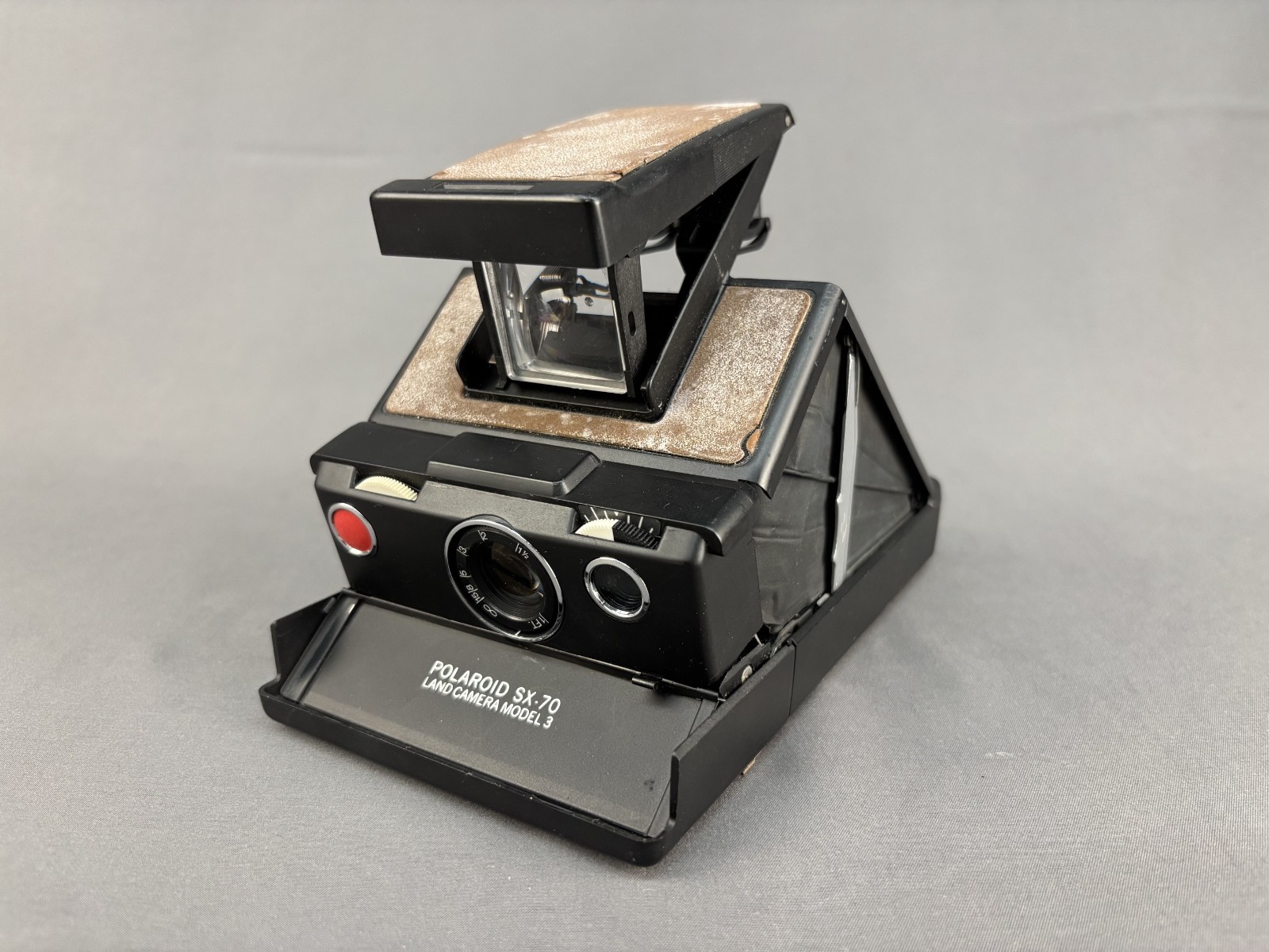 Vintage Polaroid SX-70 Model 3 Land Camera, Black As-Is For Parts/Repair (5C)