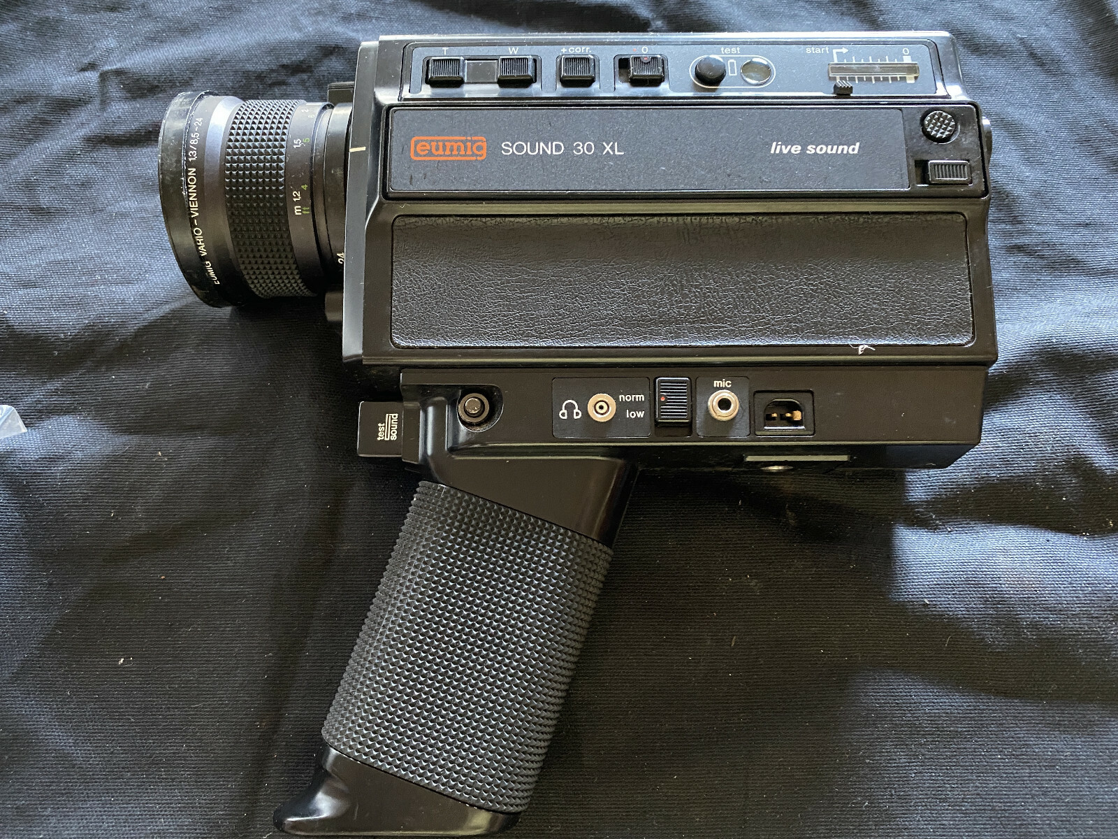 Eumig Sound 30XL 8mm Super 8 movie camera with bag, boom microphone, accessories