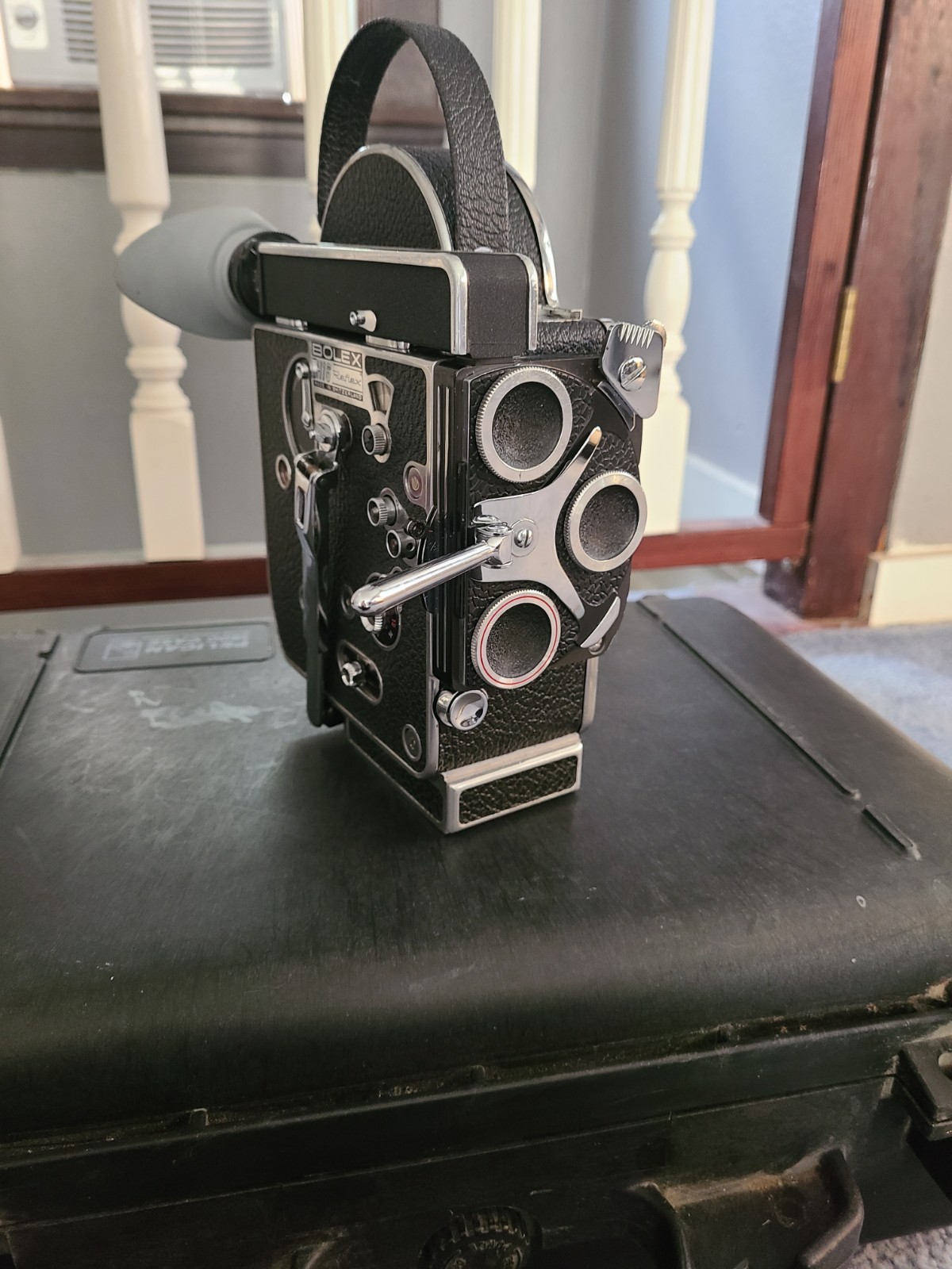 Bolex H16 REX4 16mm film camera -pelican, sekonic, 16m kern-paillard, canon zoom