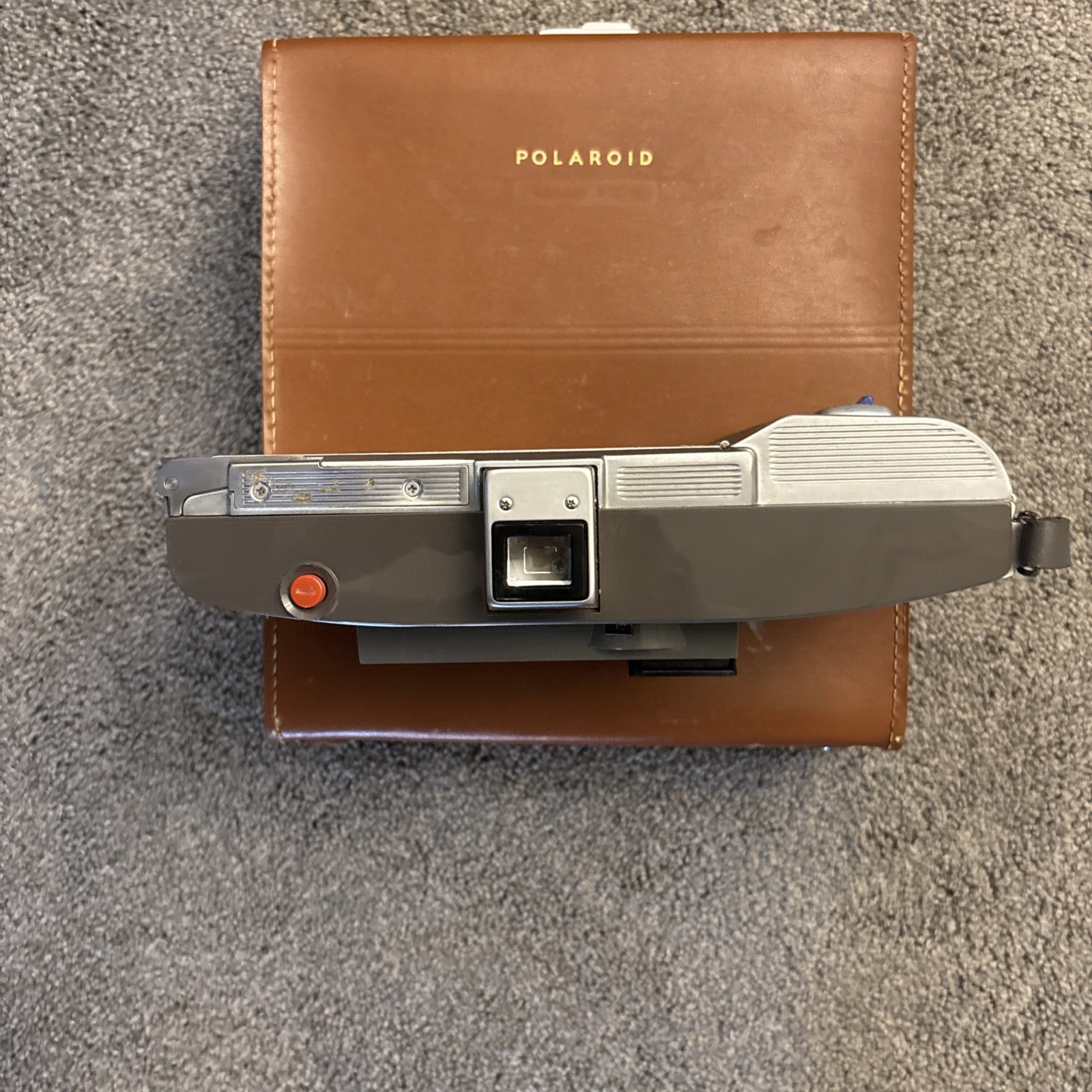 Vintage Polaroid Model J66 Land Camera With Leather Case Flash Bulbs 46 Adaptor