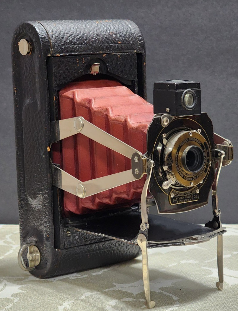 Vintage KODAK No. 1A 1 Folding Pocket Camera Model D w/Red Bellows *US Seller*