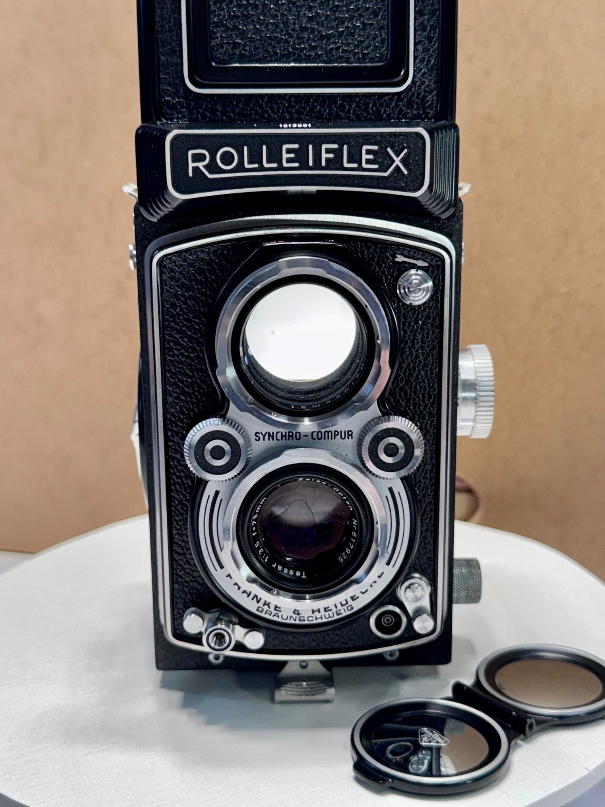 1951-1954 Original Rolleiflex 3.5A M-X Sync K4A 1:3.5/75mm w/Case & attachments