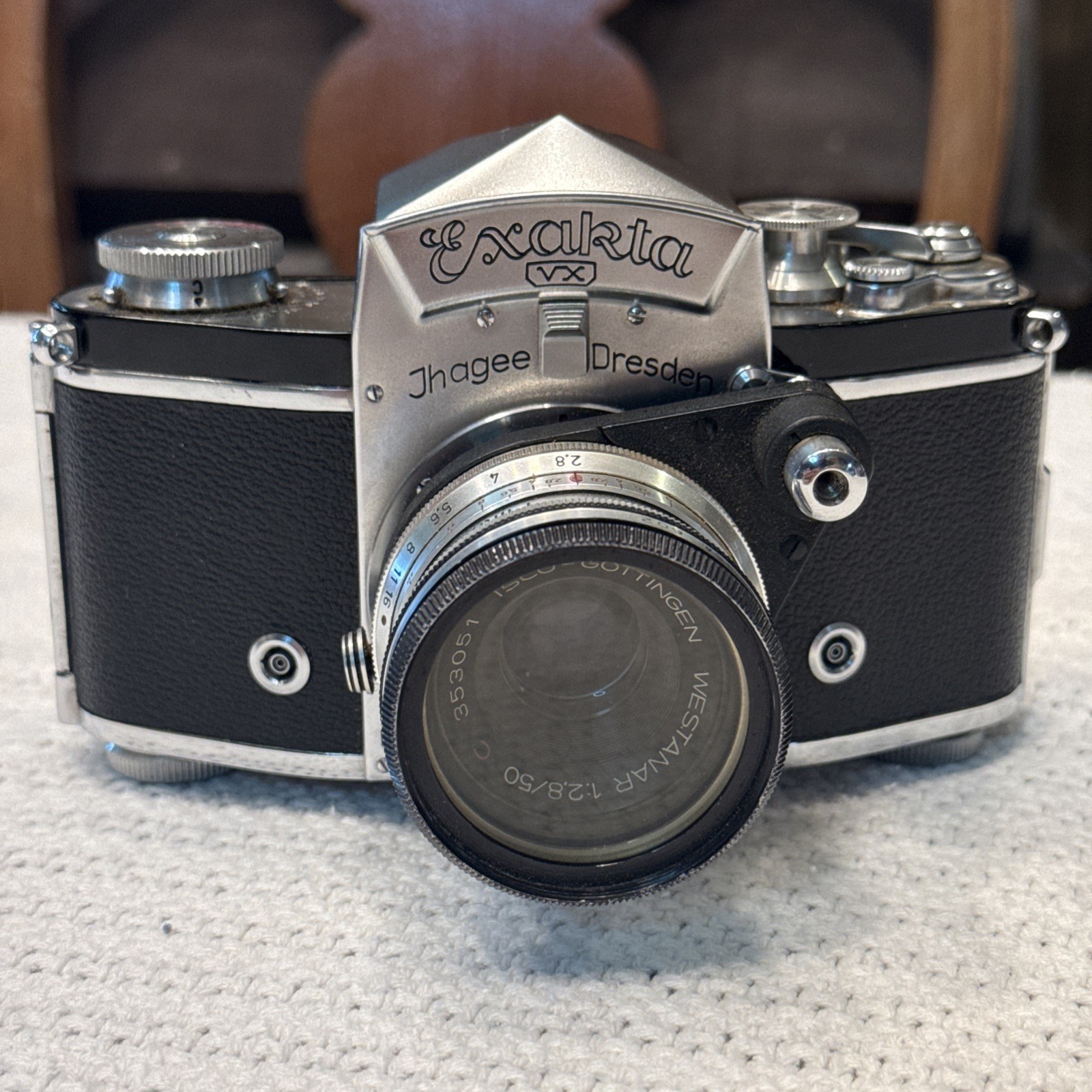 Vintage Ihagee Exakta Varex VX 35mm Camera Westanar 50mm Lens USSR Occupied