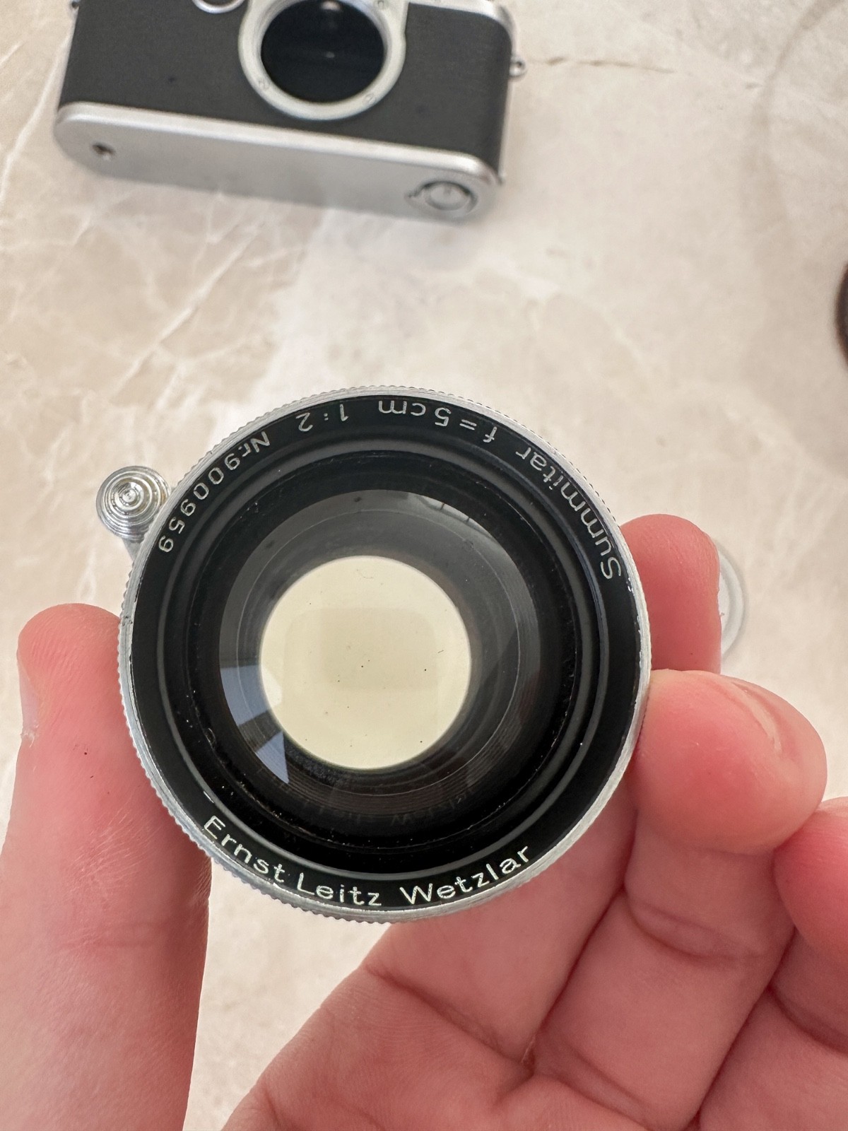 Vintage Leica IIIf Nr 571155 Summarit F=5cm Nr 900959 1952