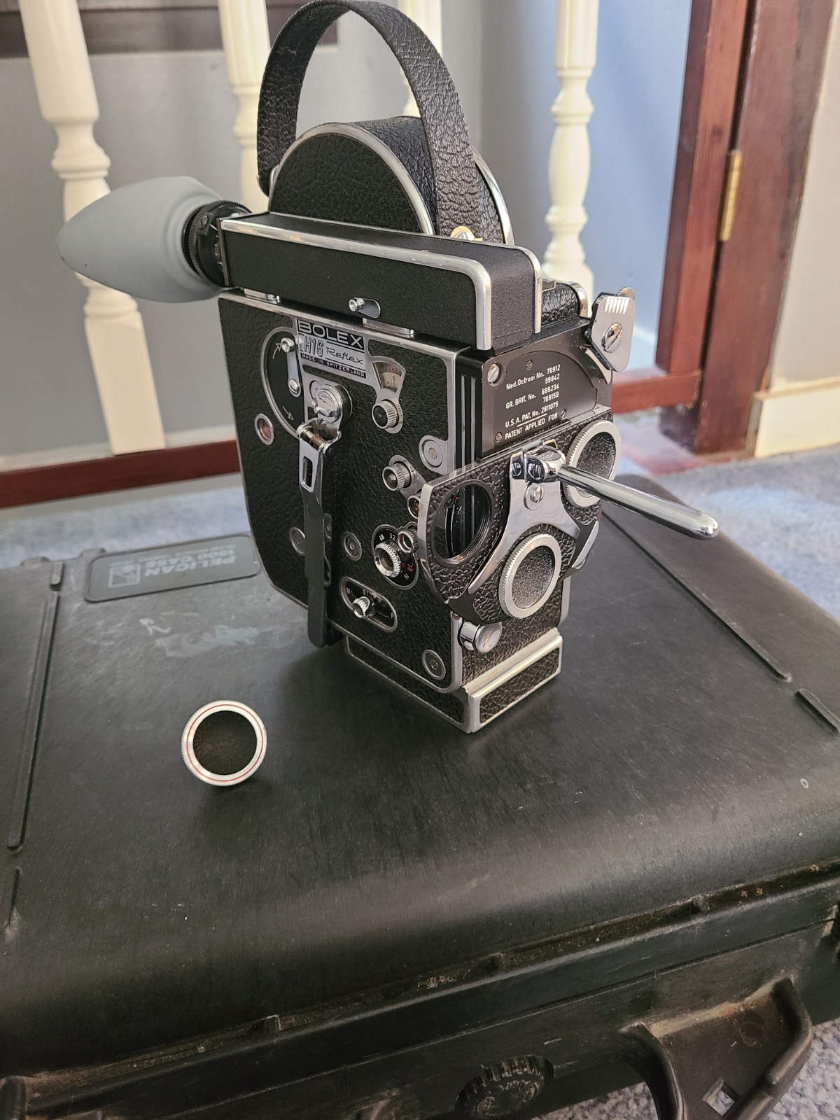 Bolex H16 REX4 16mm film camera -pelican, sekonic, 16m kern-paillard, canon zoom