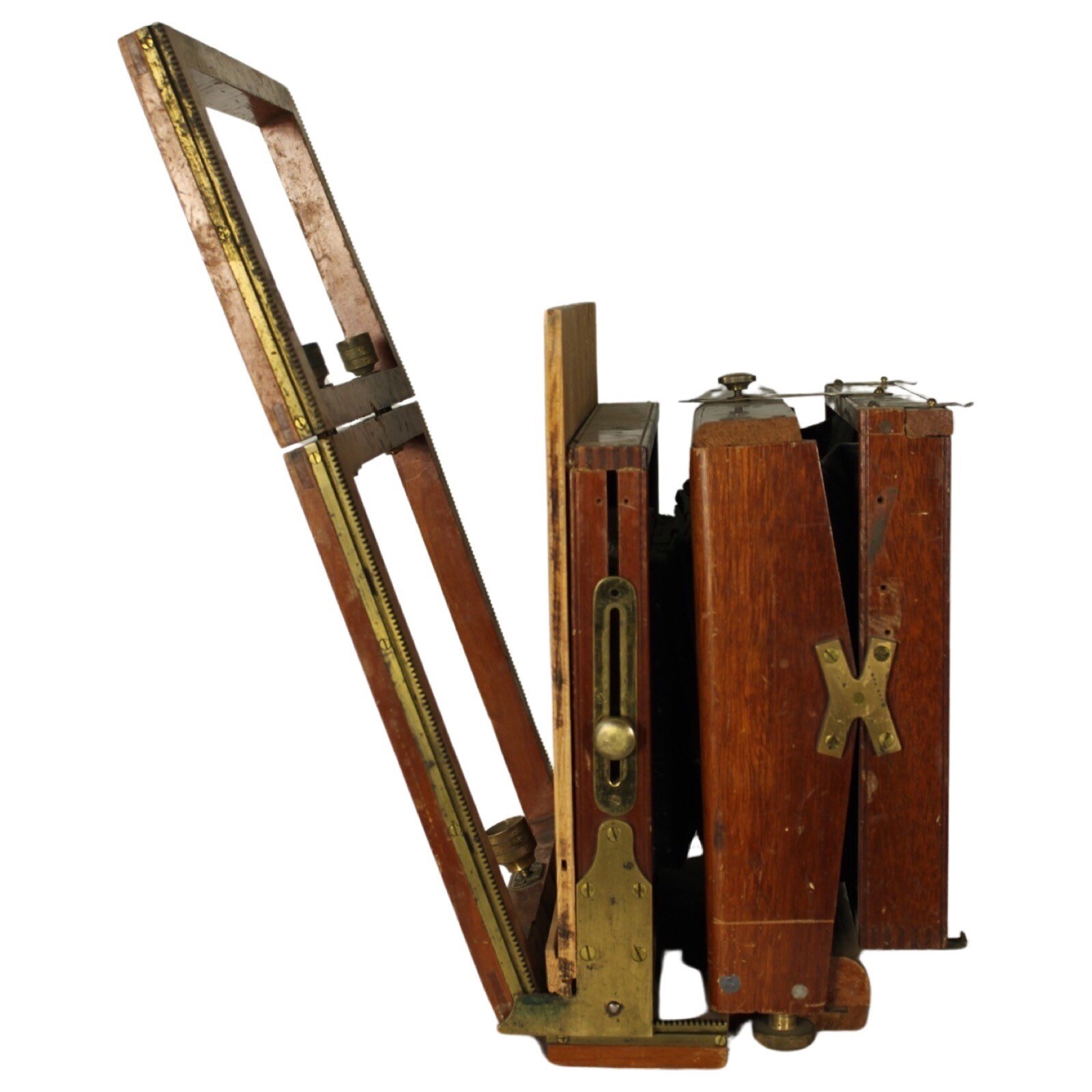 Vintage Antique 1800s Seneca View Box Camera Wood & Brass 16×9″ for Parts Repair