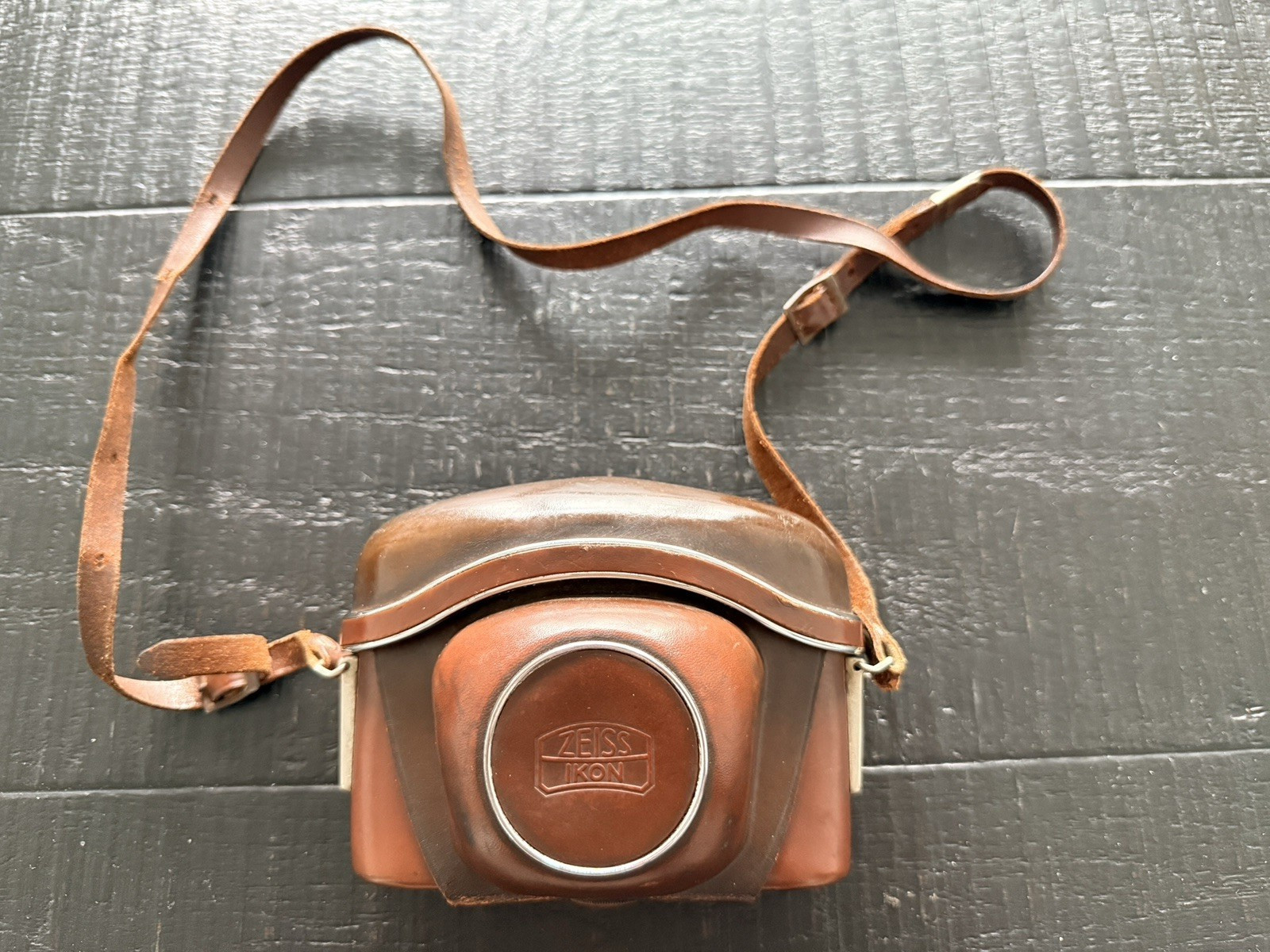 Vintage Zeiss Ikon Contaflex 35mm Film Camera w/ Leather Case & Docs Untested