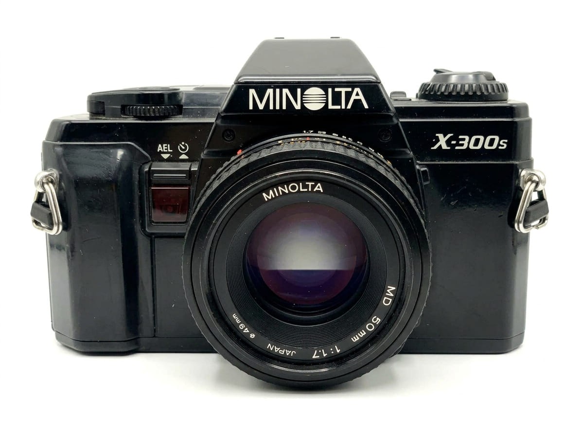 Minolta X-300s Black Analog SLR Kit 50mm f/1.7 35mm SLR Camera Lens Body