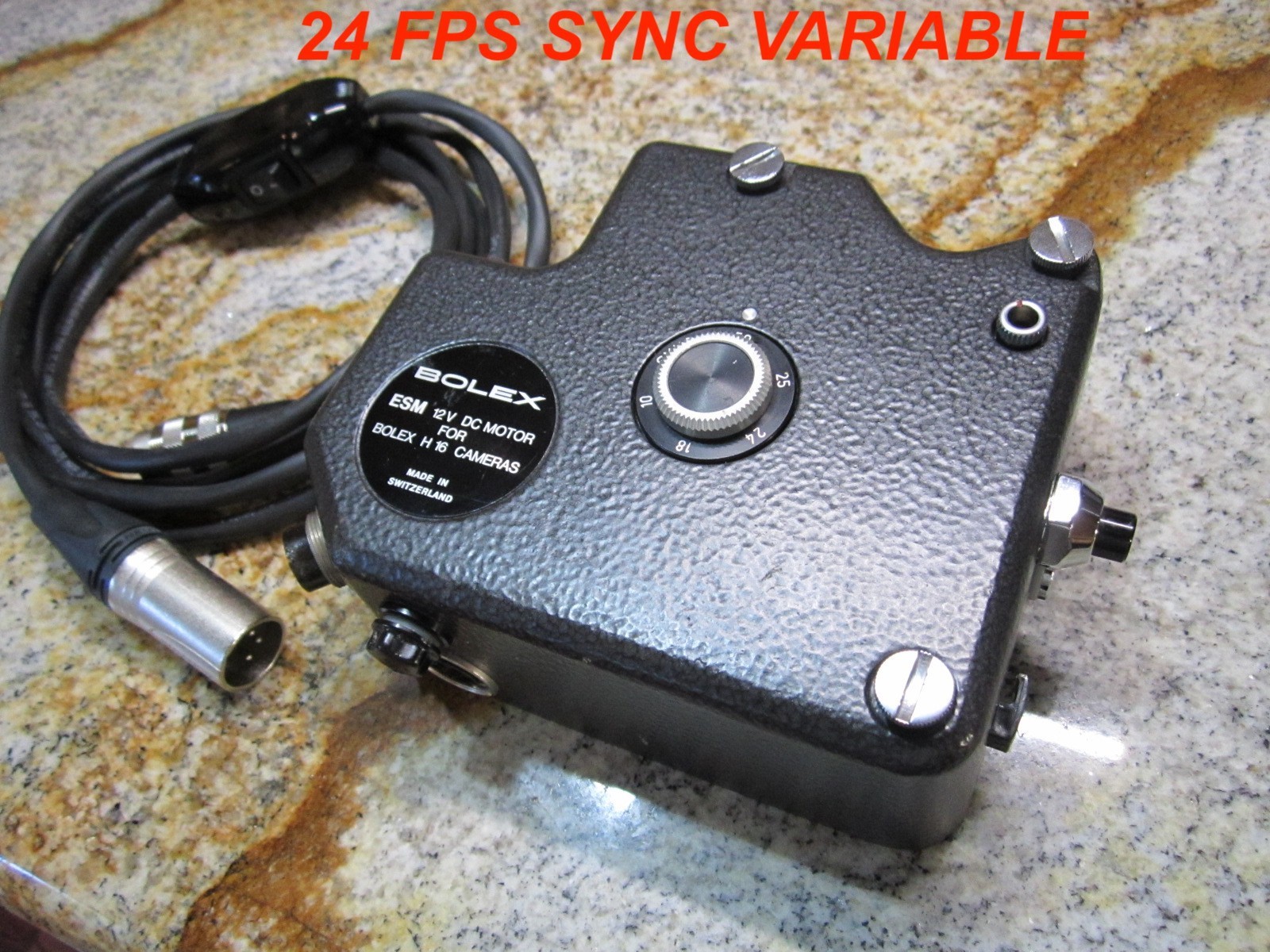 BOLEX ESM MOTOR + POWER CABLE for H16 REX-4 REX-5 16mm movie Camera *OVERHAULED!