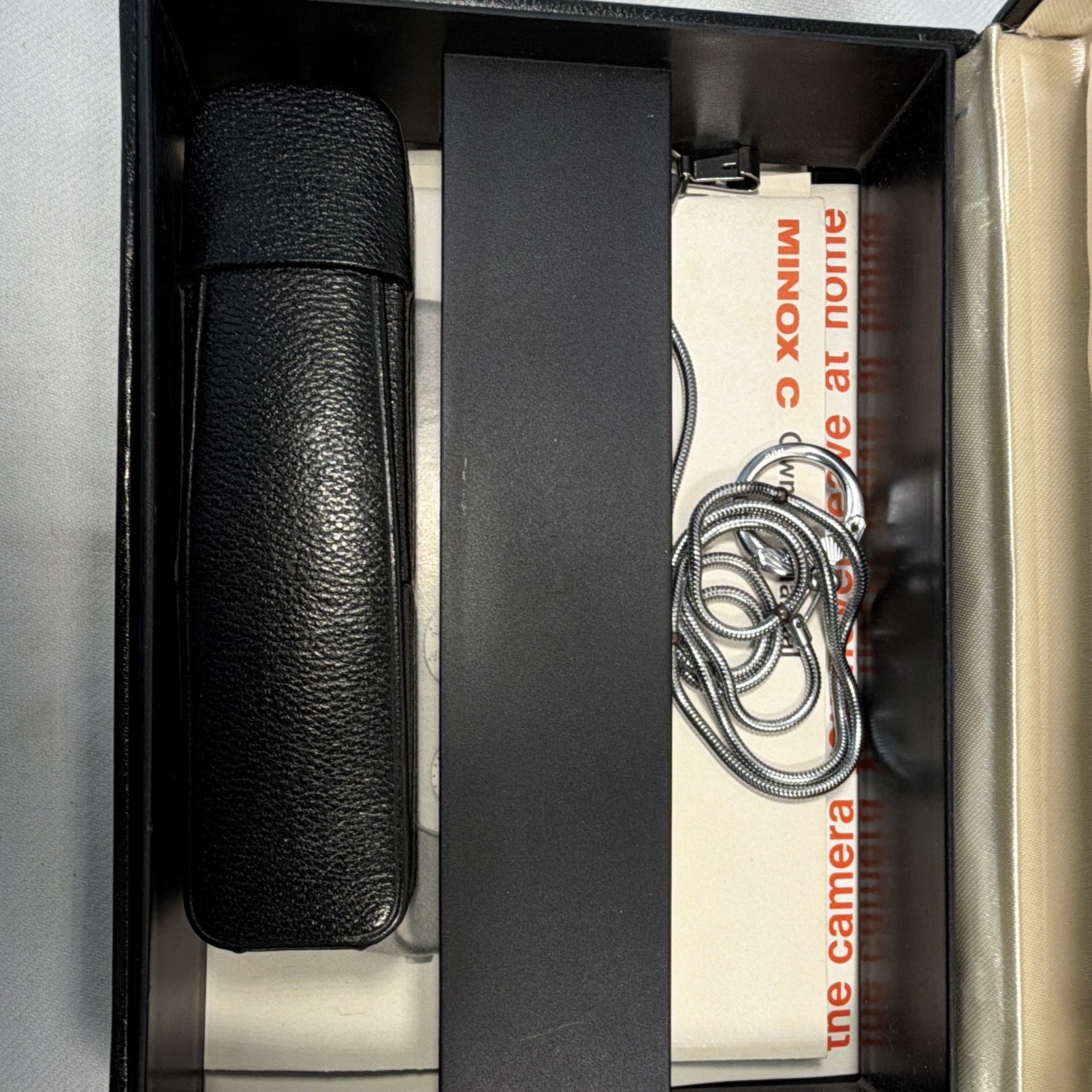 Minty MINOX C Silver 8x11mm Subminiature Camera Set w/ Box Case Manual