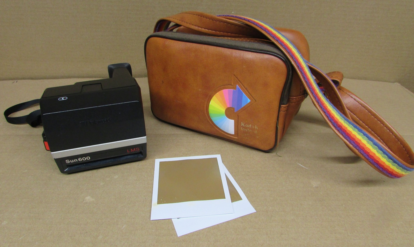 Vintage Polariod Sun 600 LMS Instant Film Camera With Case