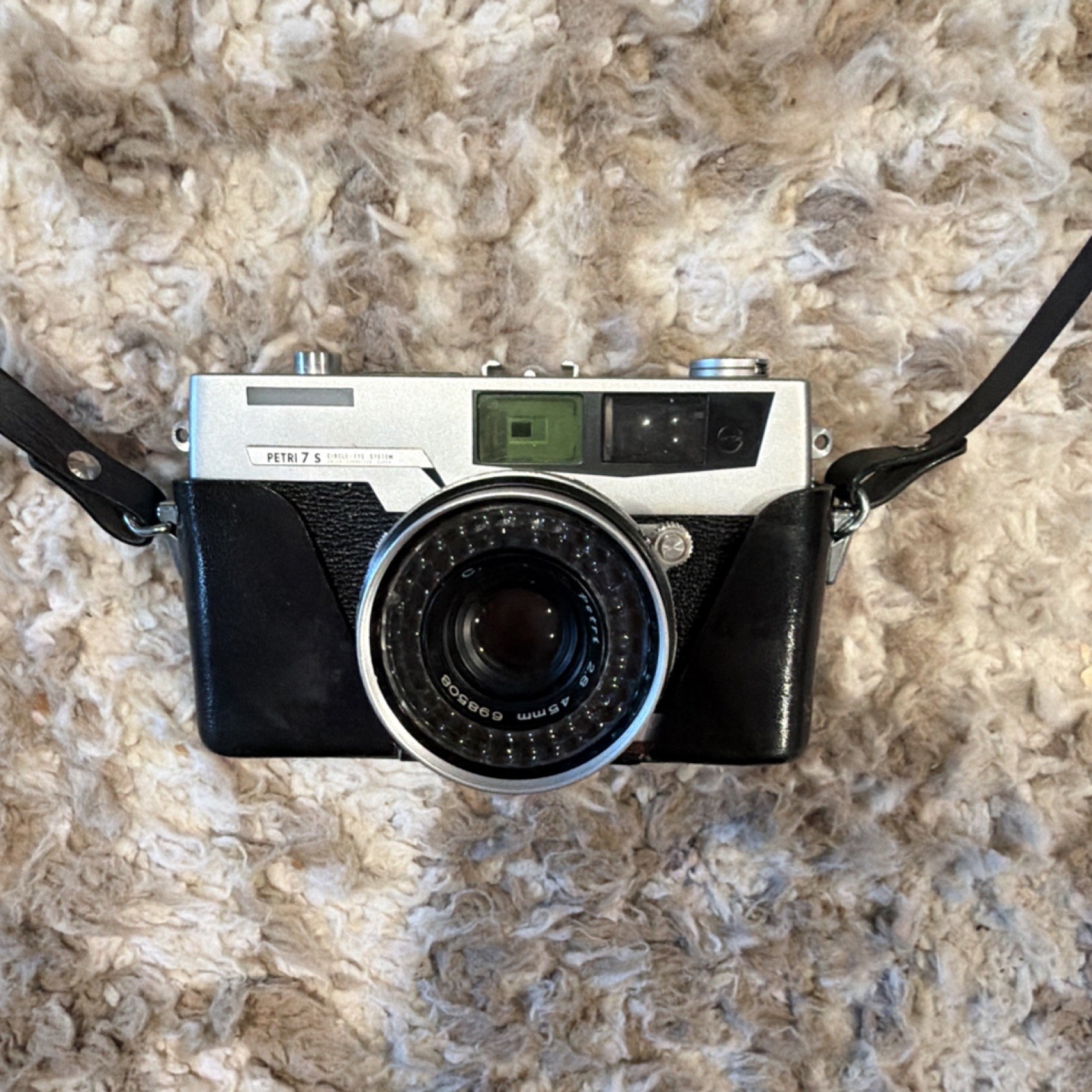 Petri 7 S 35mm Rangefinder Film Camera Silver w/ Petri 45mm f/2.8 Lens