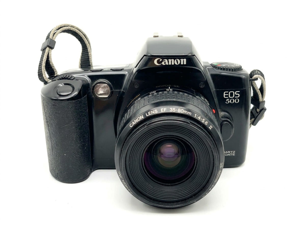 Canon EOS 500 + Canon Zoom Lens EF 35-80mm f/4-5.6 Kit Set Analog SLR 35mm Good