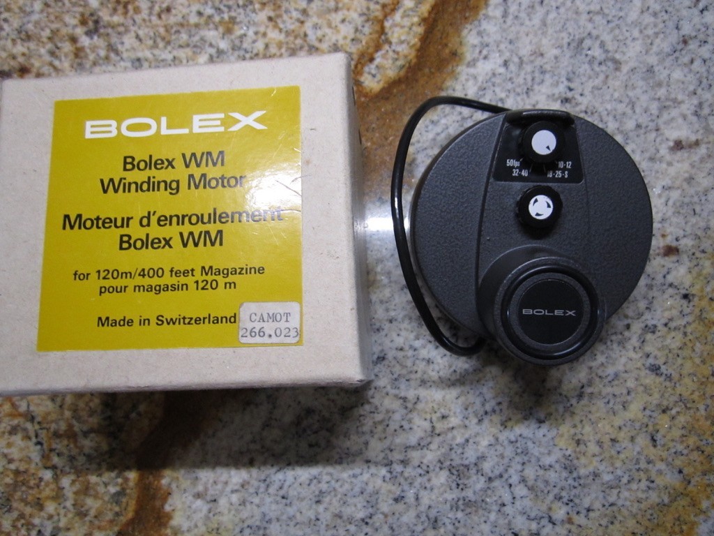 BOLEX WM MOTOR 400FT MAGAZINE TAKE-UP MOTOR for EL ESM EM 16mm movie Camera NEW!