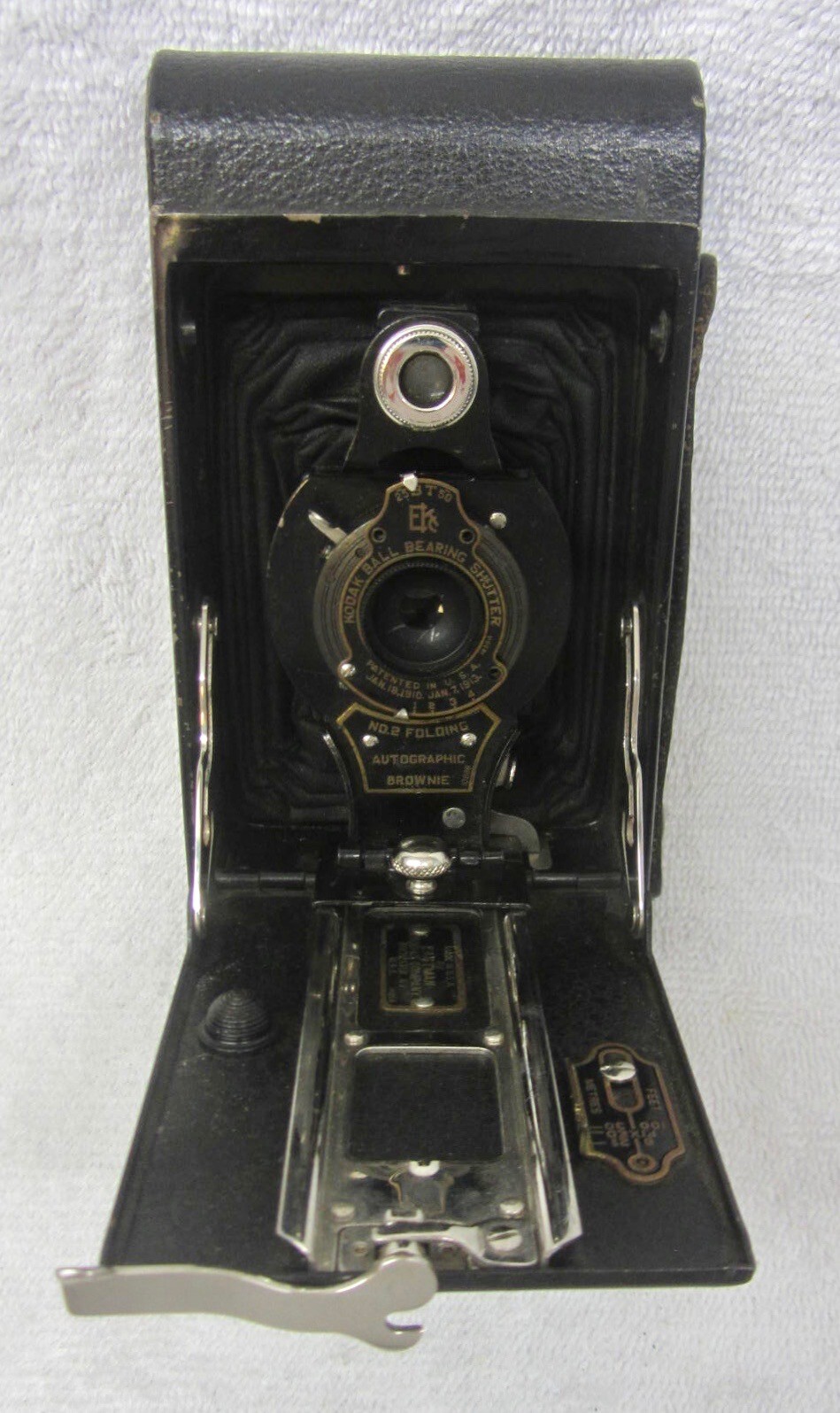 Vintage 1910’s KODAK 2A Brownie Autographic Folding Camera w/ Stylist – No crank