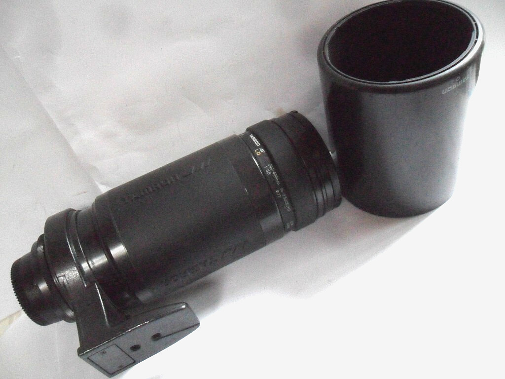 Vintage Tamron 200-400mm Telephoto Zoom f 1:5.6 Japan Hooded Camera Lens 750N