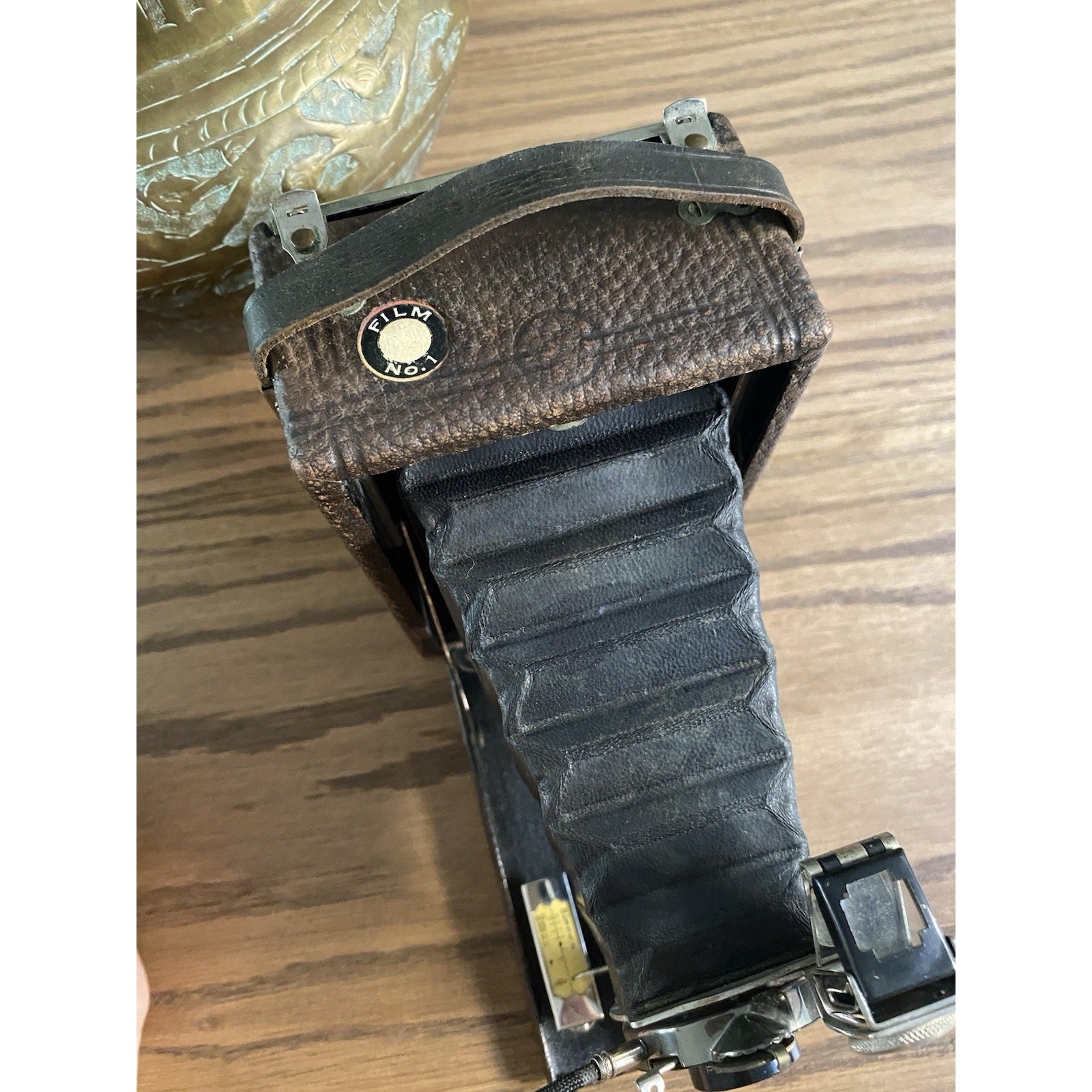 Antique Kodak Eastman Premo No.1 Folding Camera Leather Bellows Patented 1913