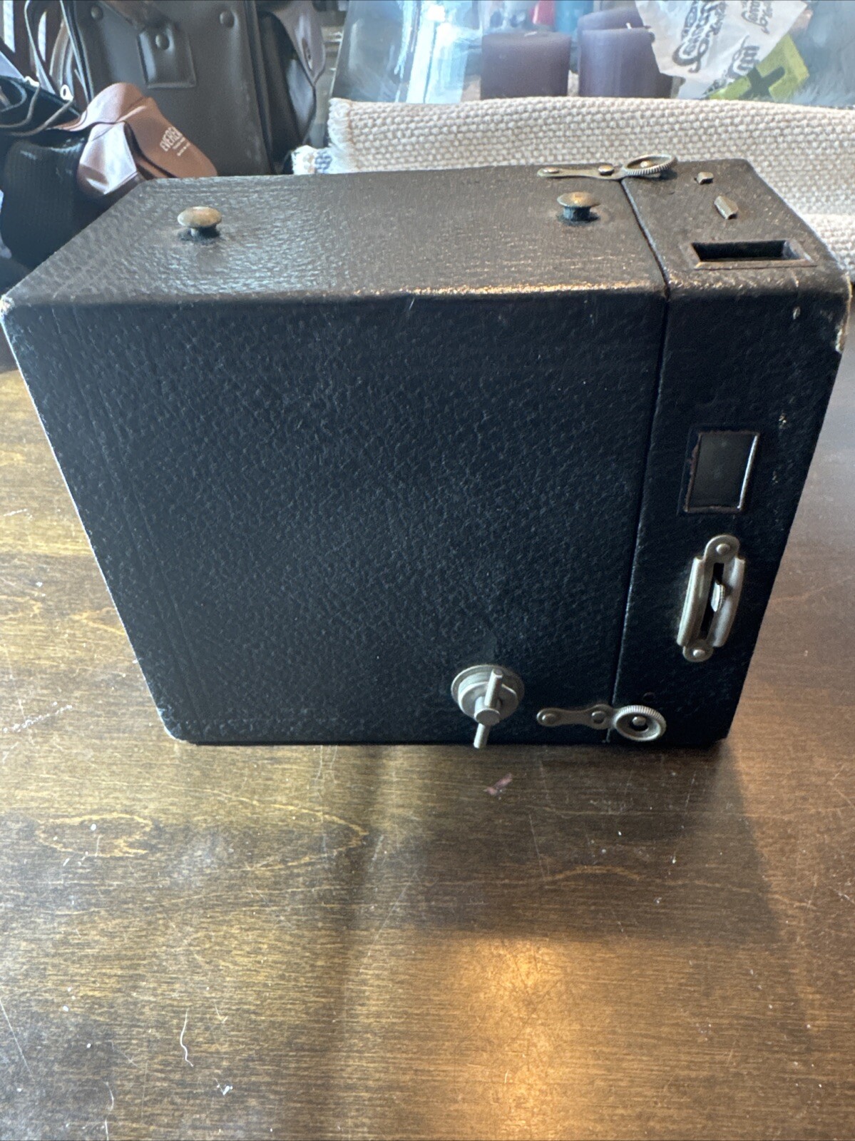Antique Eastman Kodak CO. No.2A Brownie Model C Black Metal Box Camera Rochester
