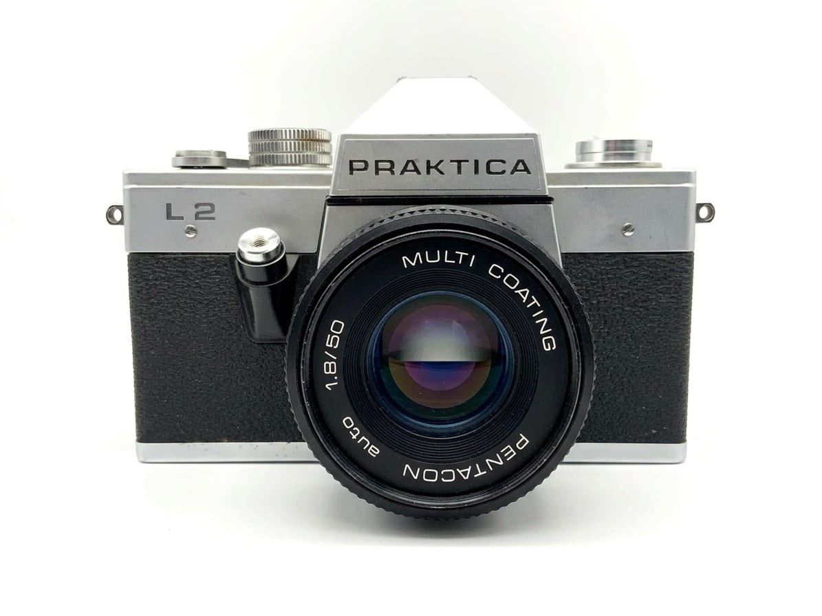 Pentacon L2 35mm Praktica L II + Pentacon 50mm F/1.8 Kit SLR Silver Good