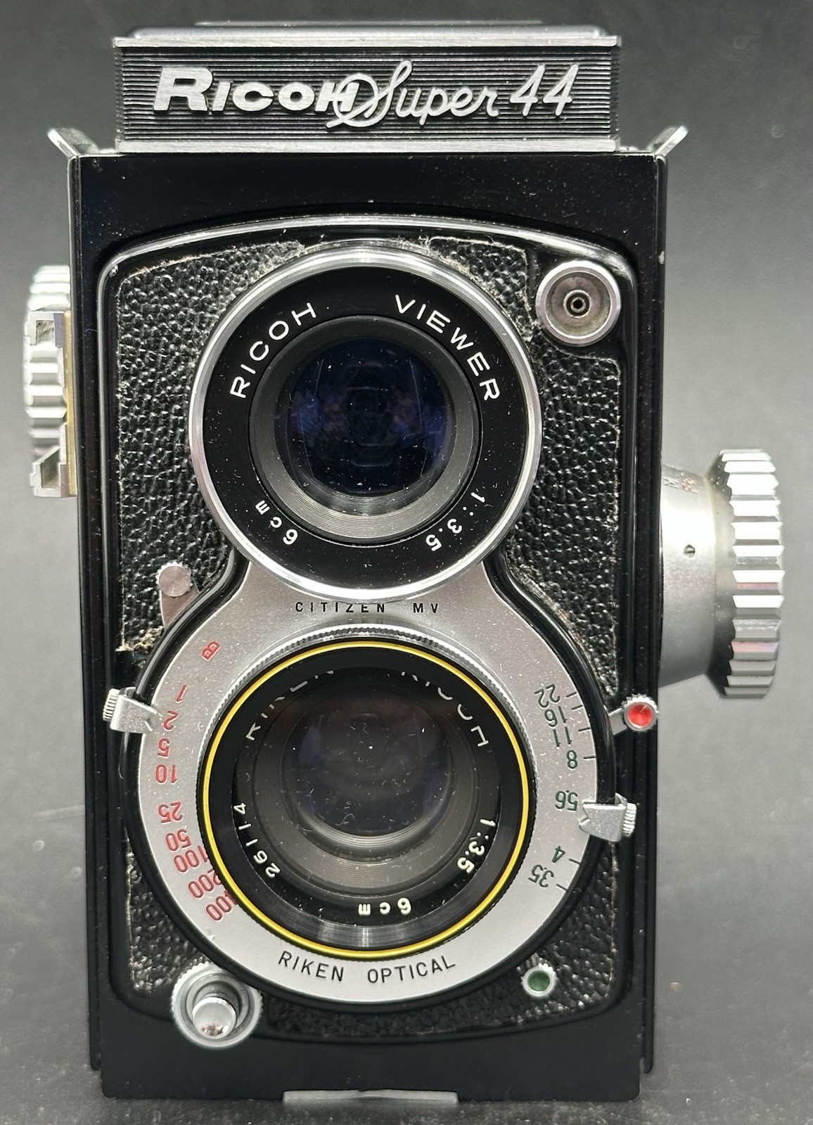 Vintage Ricoh Super 44 TLR Film Camera 4×4 Japan Riken