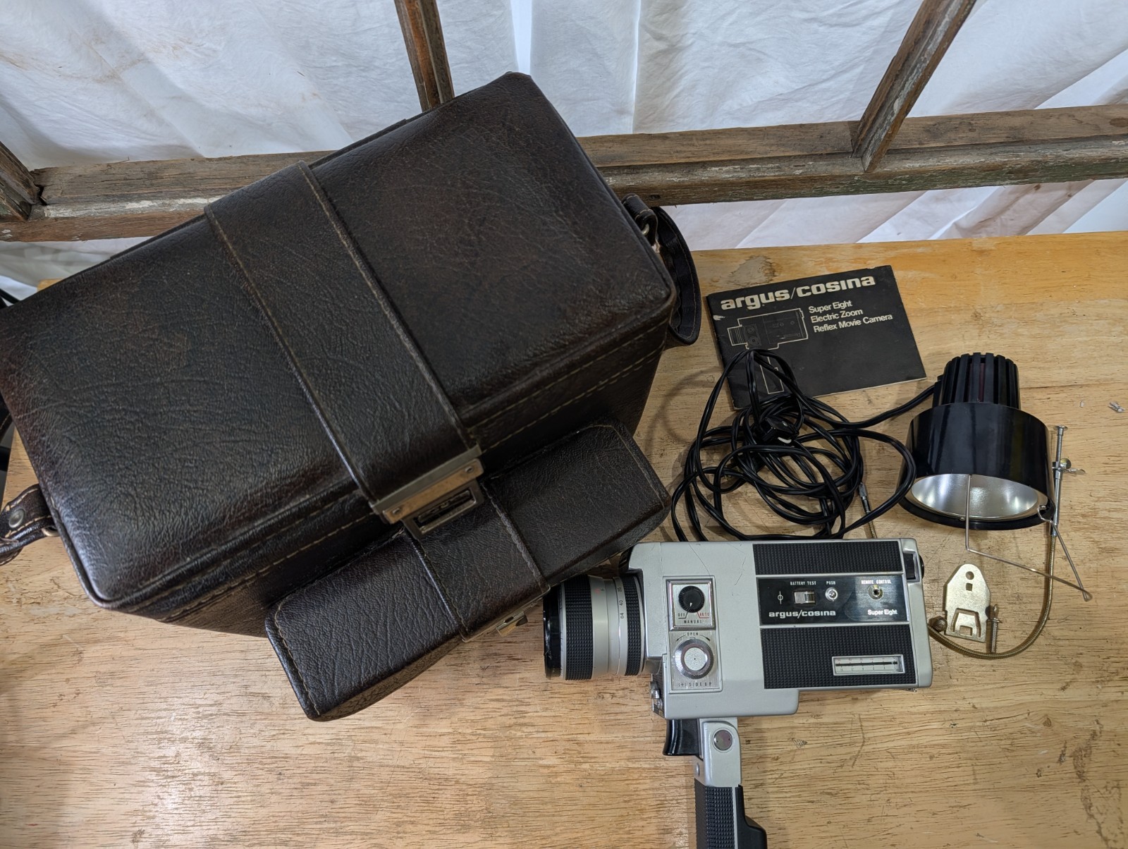 Argus Cosina Model 708 Super 8 Movie Camera & Case Vintage