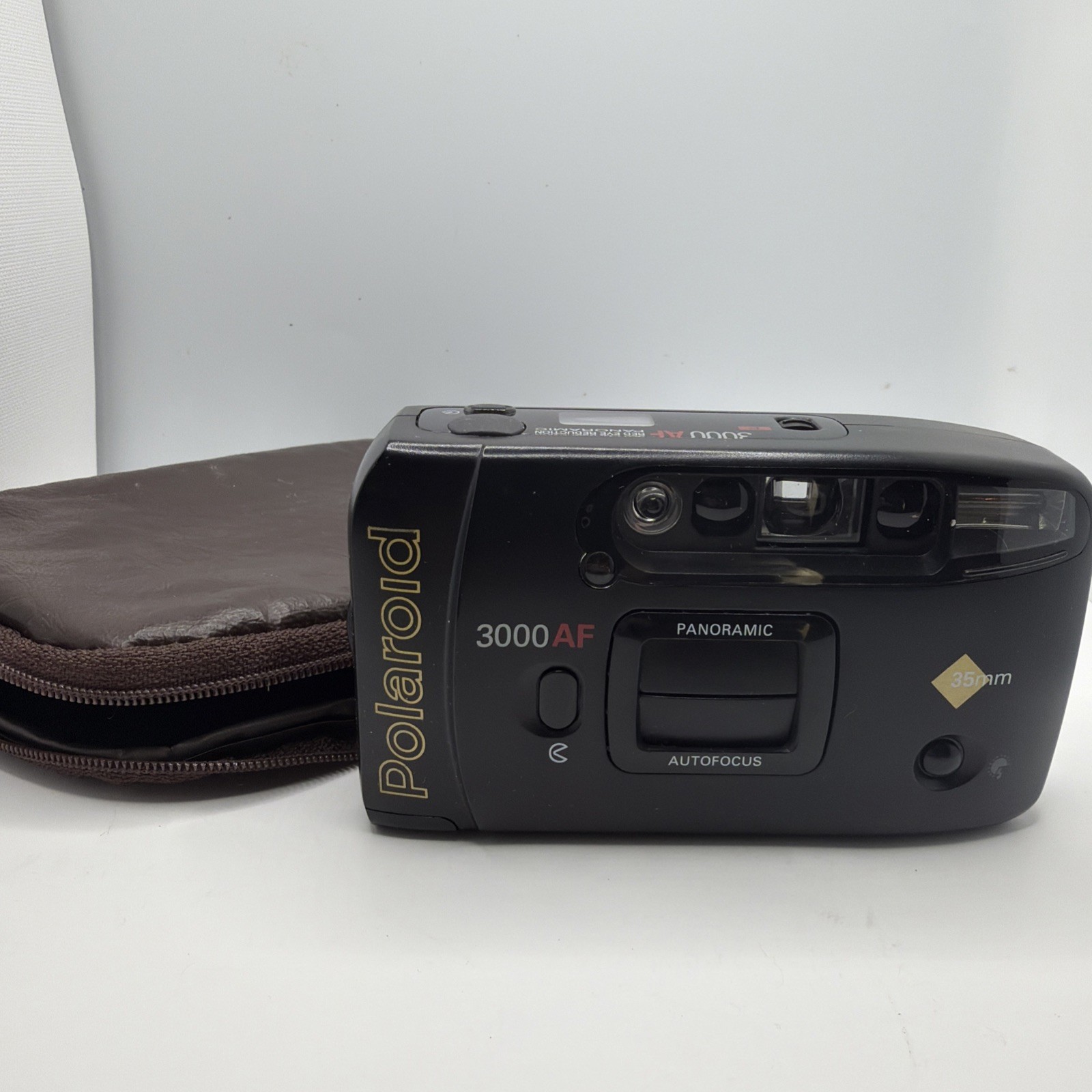 Polaroid 3000 AF Panoramic 35mm Film Camera Auto Flash Autofocus TESTED WORKS