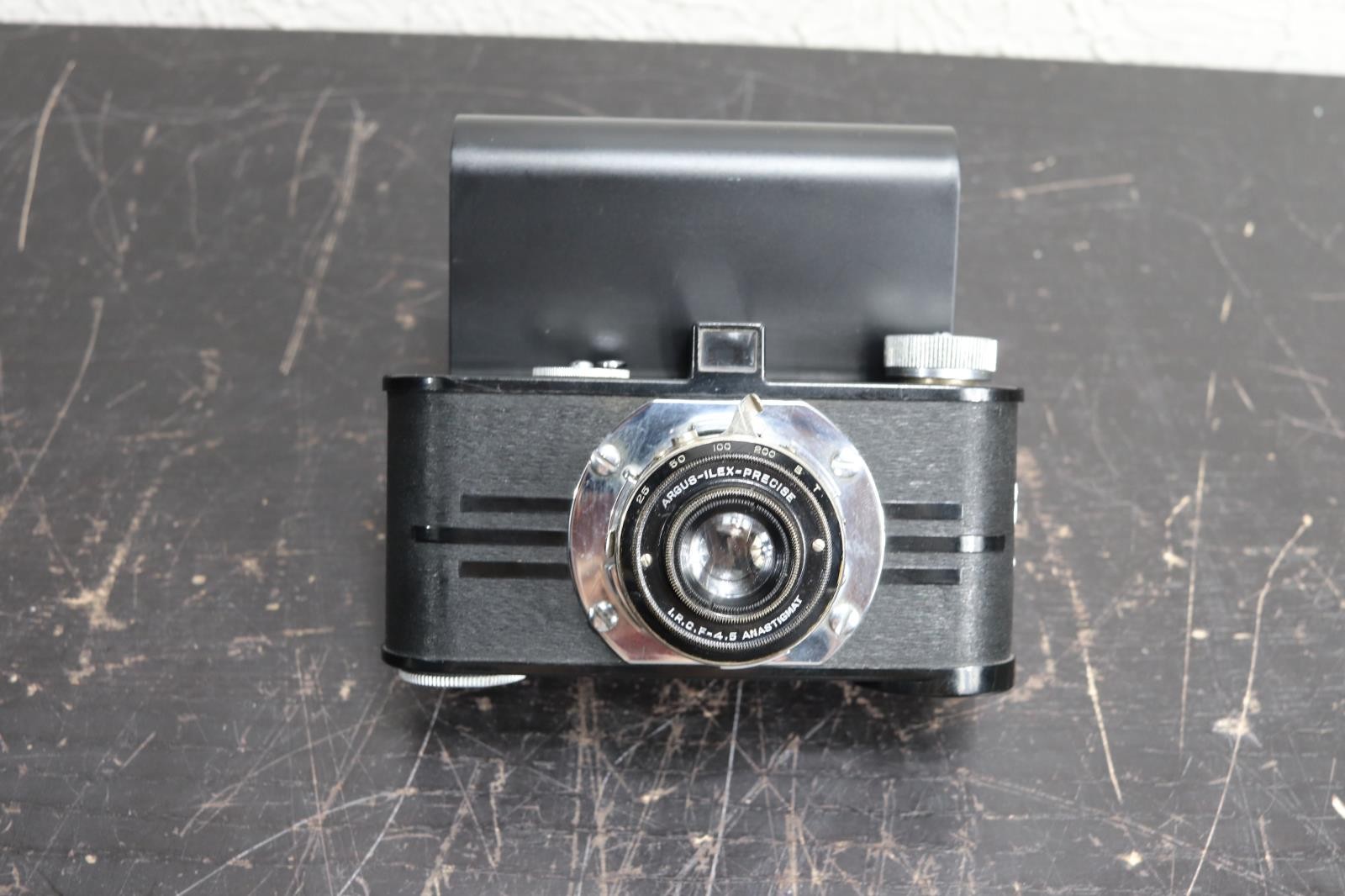 VINTAGE ARGUS ILEX PRECISE F-4.5 Anastigmat 35mm Military Black Drab Camera