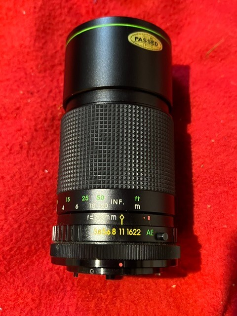 Vintage Hanimex Zoom 70-140mm f/3.8 Lens Untested As Is For Parts Not working