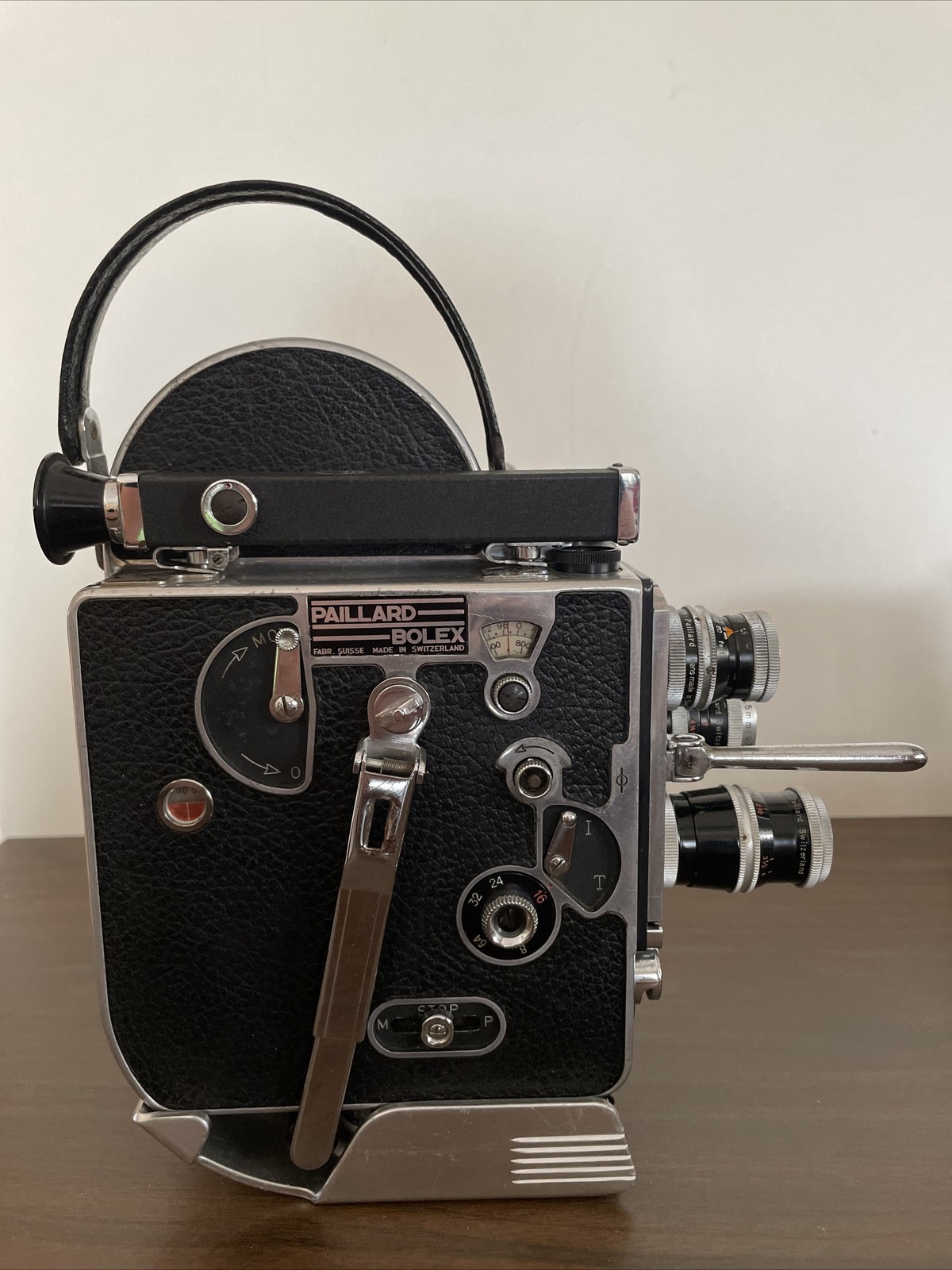 Paillard Bolex H8 Standard 8mm Movie Camera w/ 3 Lenses Untested AS-IS