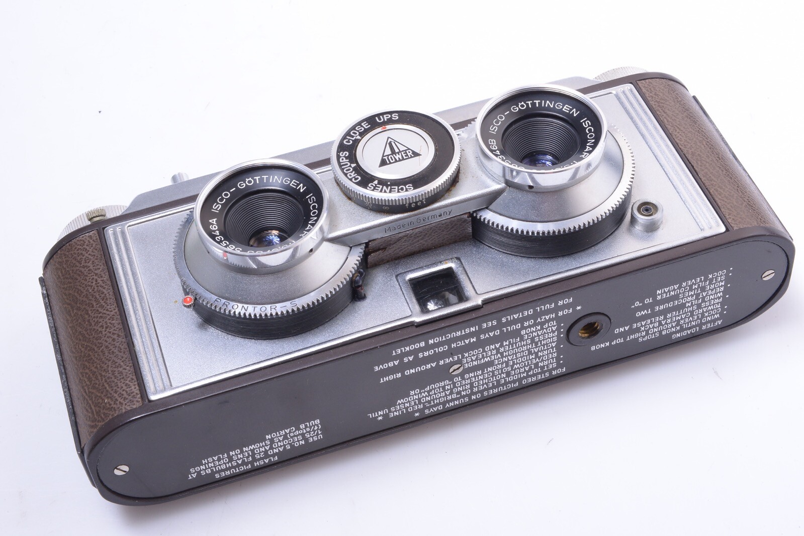 ✅ ILLOCA IIA SEARS ROEBUCK TOWER STEREO 35MM CAMERA ISCO ISCONAR 35MM 3.5 LENSES