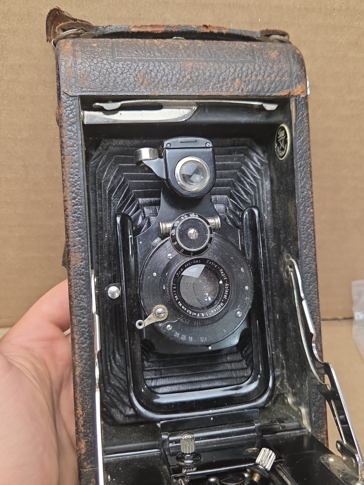 Antique ICA Akt Ges Dresden Anastigmat Antique Folding Camera Untested