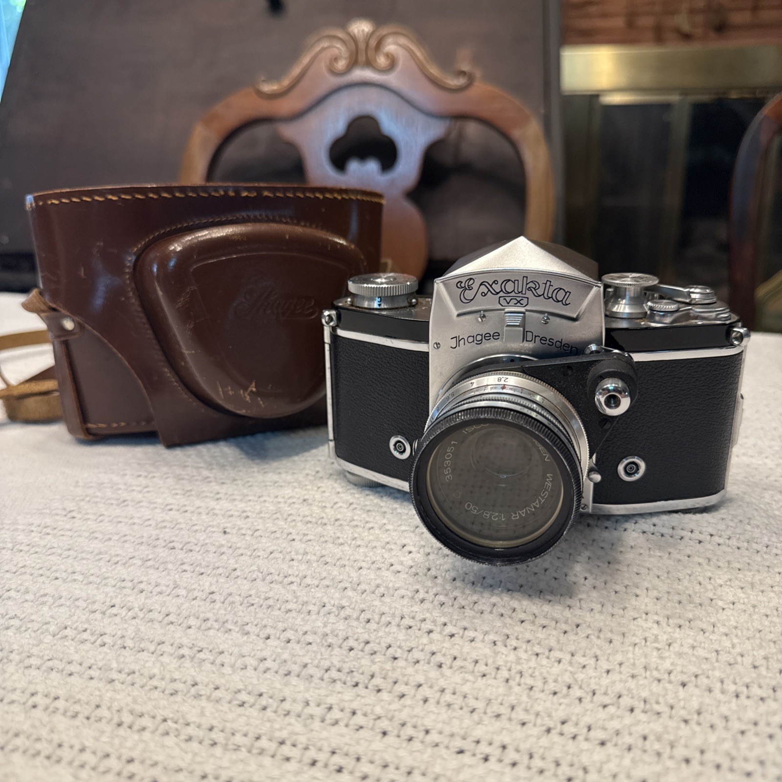 Vintage Ihagee Exakta Varex VX 35mm Camera Westanar 50mm Lens USSR Occupied