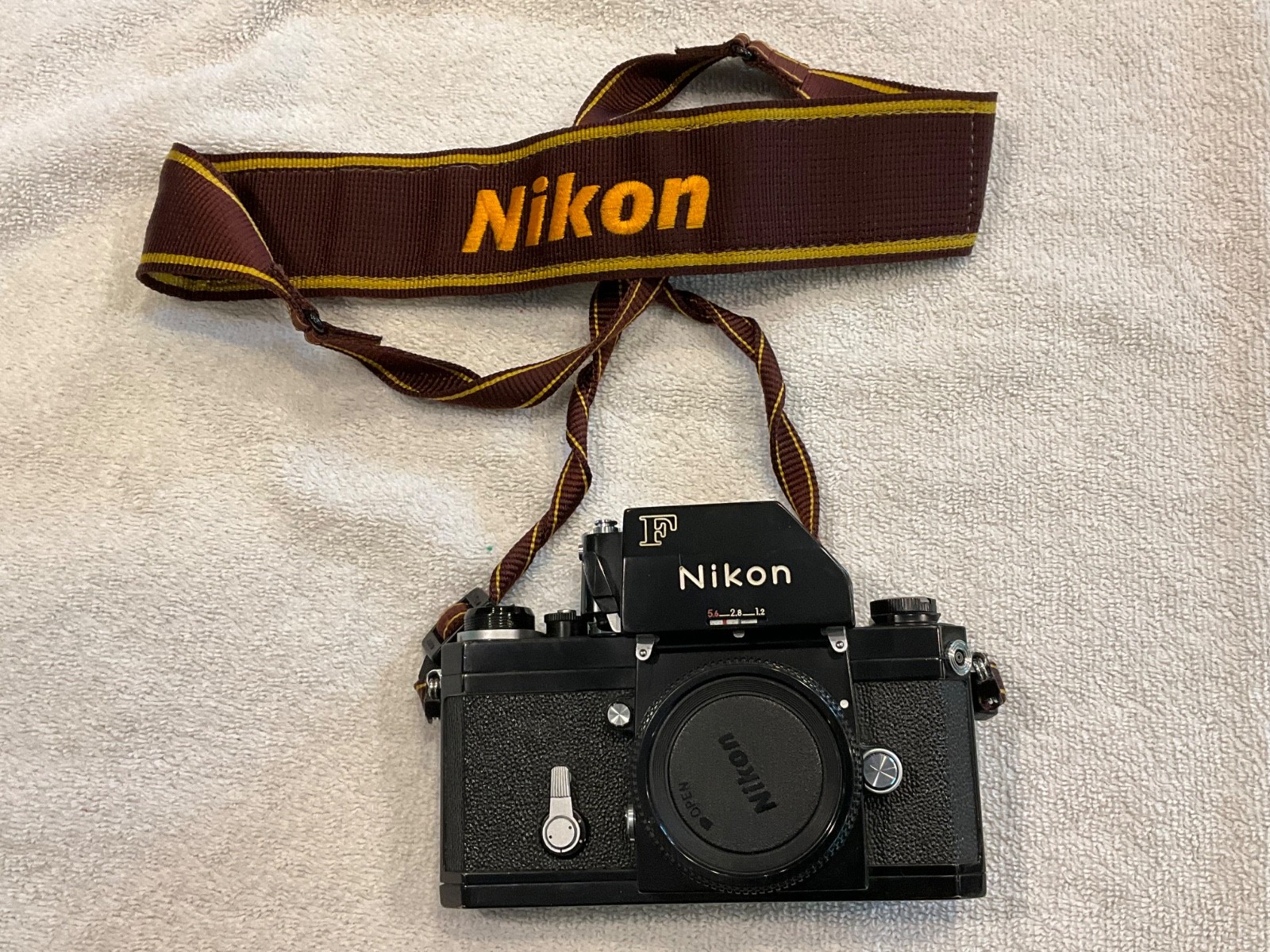 Vintage Nikon F 35mm SLR Film Camera Body with Strap