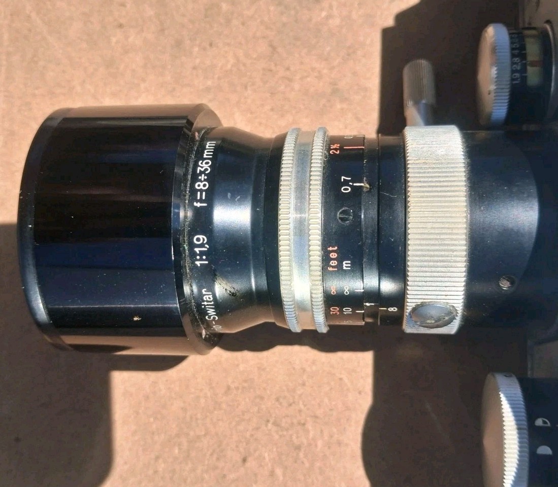 ​ Vintage Bolex K2 Zoom Reflex Automatic 8mm Camera. Film Kern Vario-Switar 1:1.