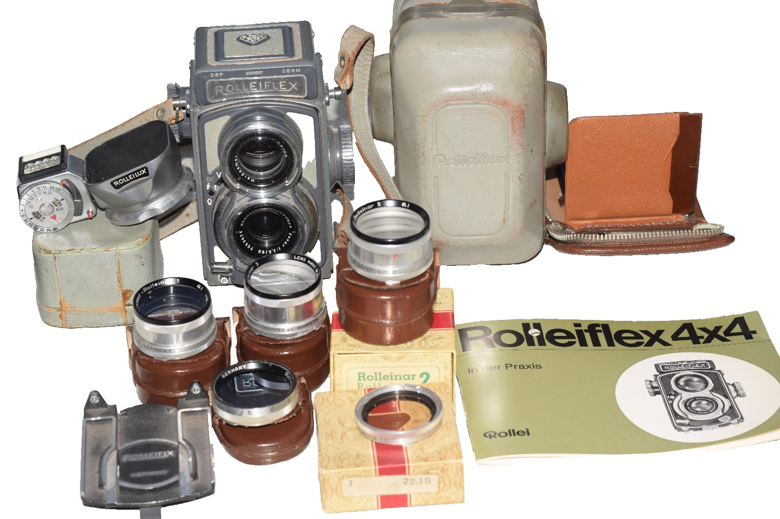 Rollei Rolleiflex Baby 4×4 Gray w. Schneider Xenar 3,5/60mm Set