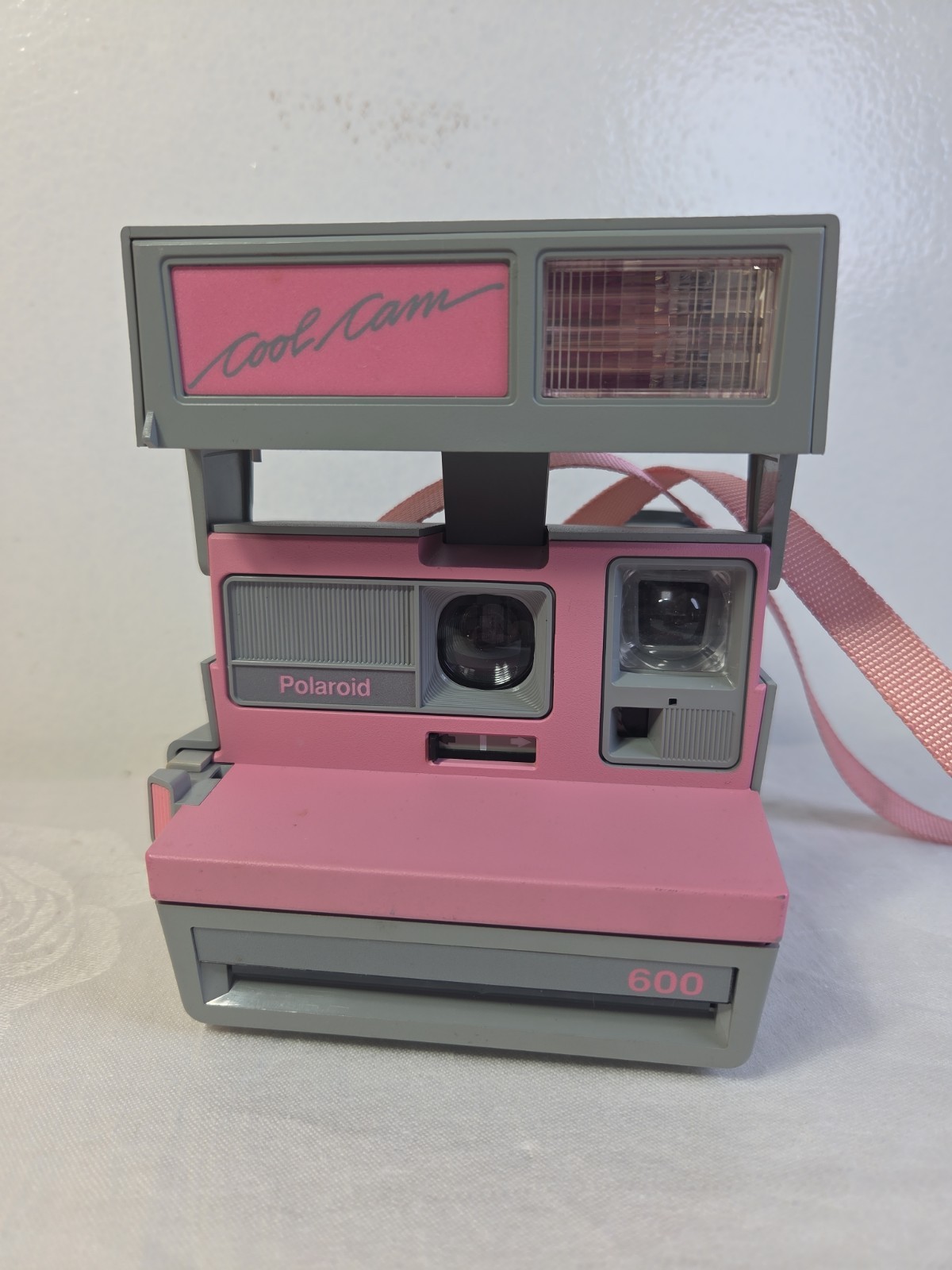 Polaroid 600 Cool Cam Pink Grey Vintage Instant Film Camera W/Flash