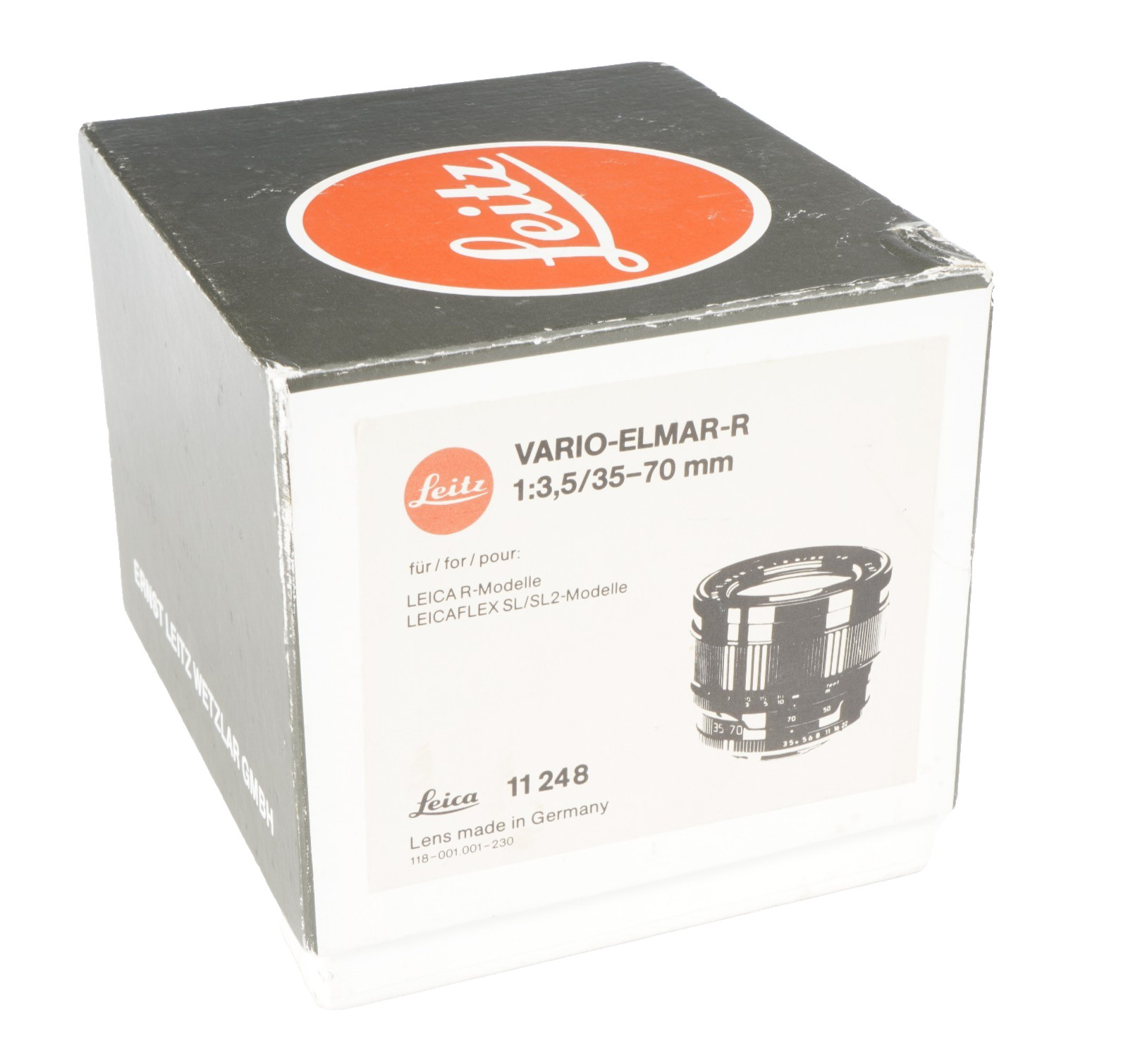 – LEITZ WETZLAR VARIO-ELMAR-R 35-70MM F3.5 RETAIL BOX WITH FOAM