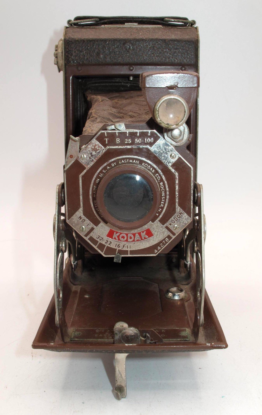 *VINTAGE* ART DECO SIX-16 KODAK BROWN FOLDING CAMERA W/ORIGINAL BROWN BELLOWS