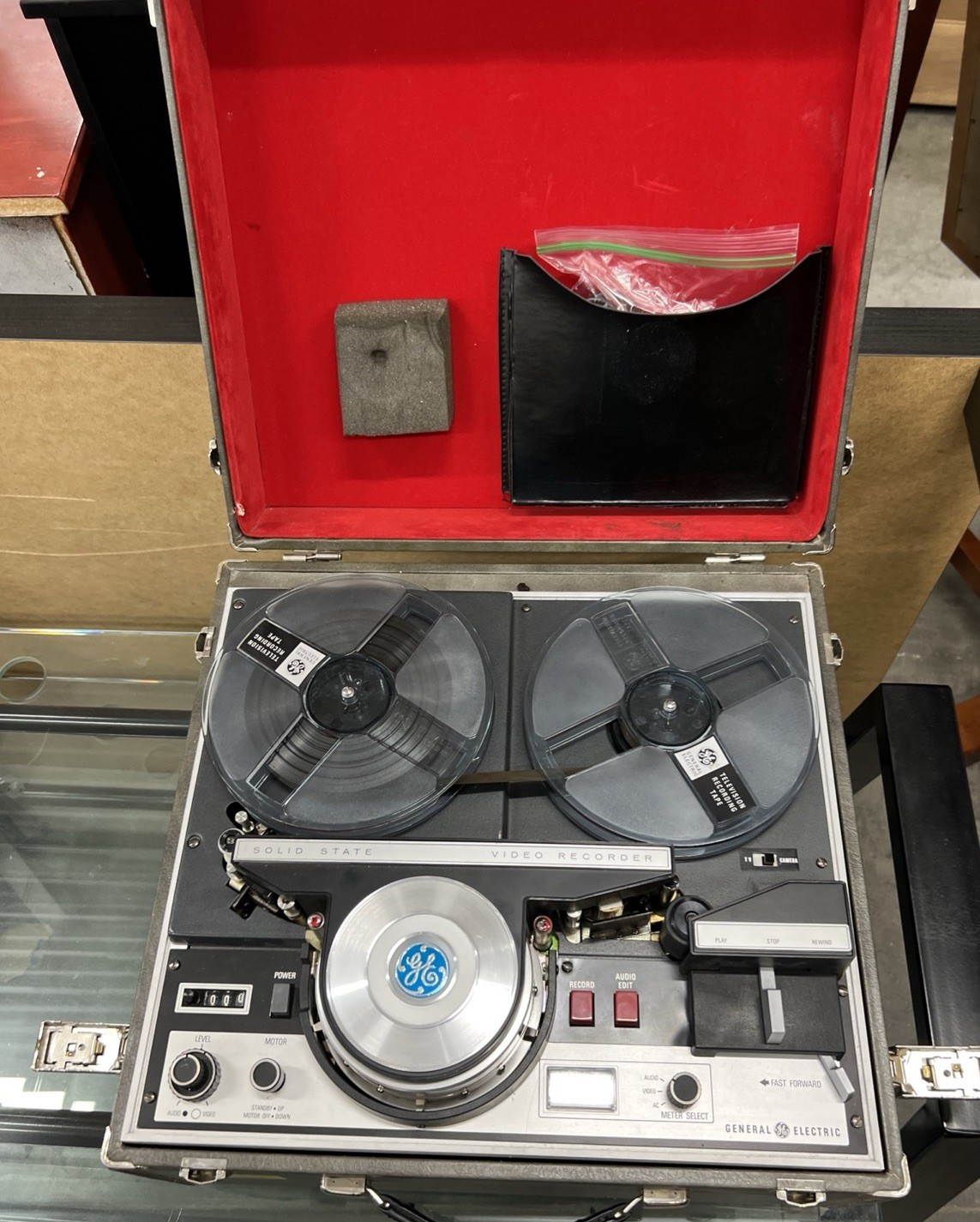 Vintage 1960’s GE / Sony TV Video Recording System Series 4TD1 Portable Army