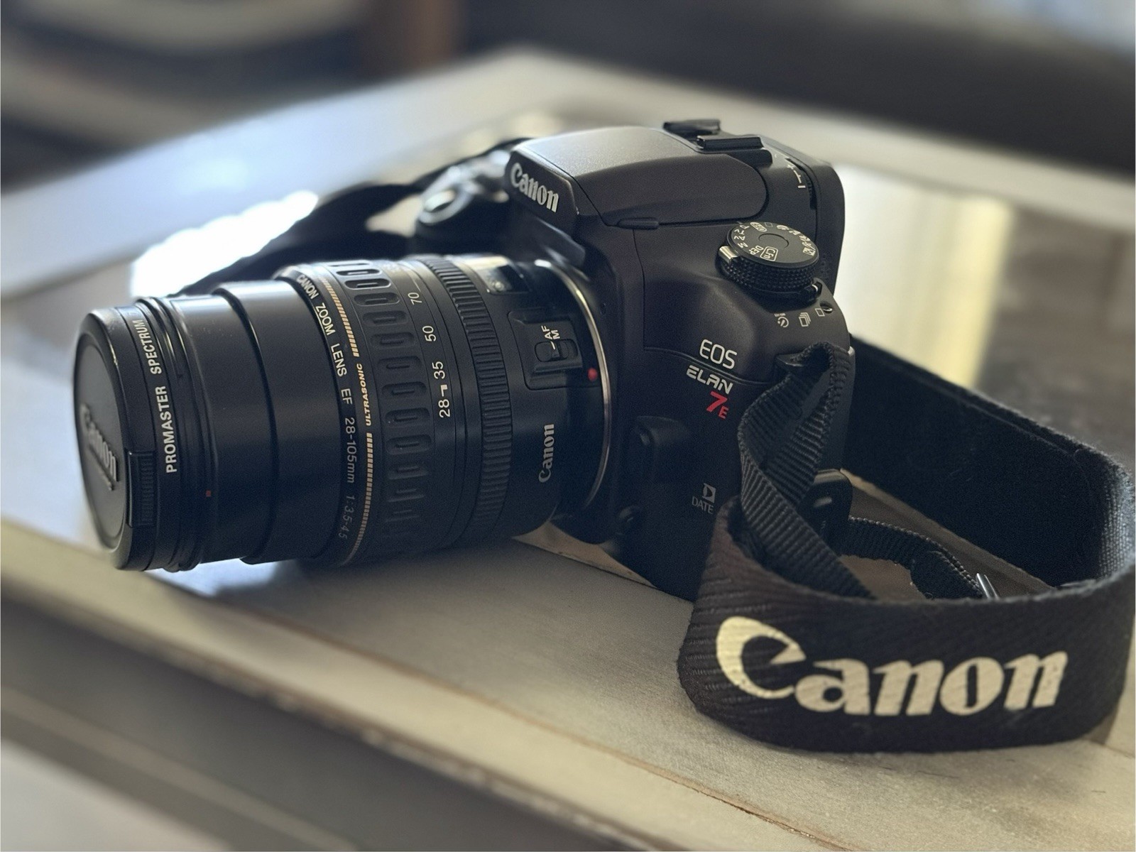 Vintage Canon EOS Elan 7E 35mm SLR Camera w Ultrasonic Lens PRISTINE CONDITION!