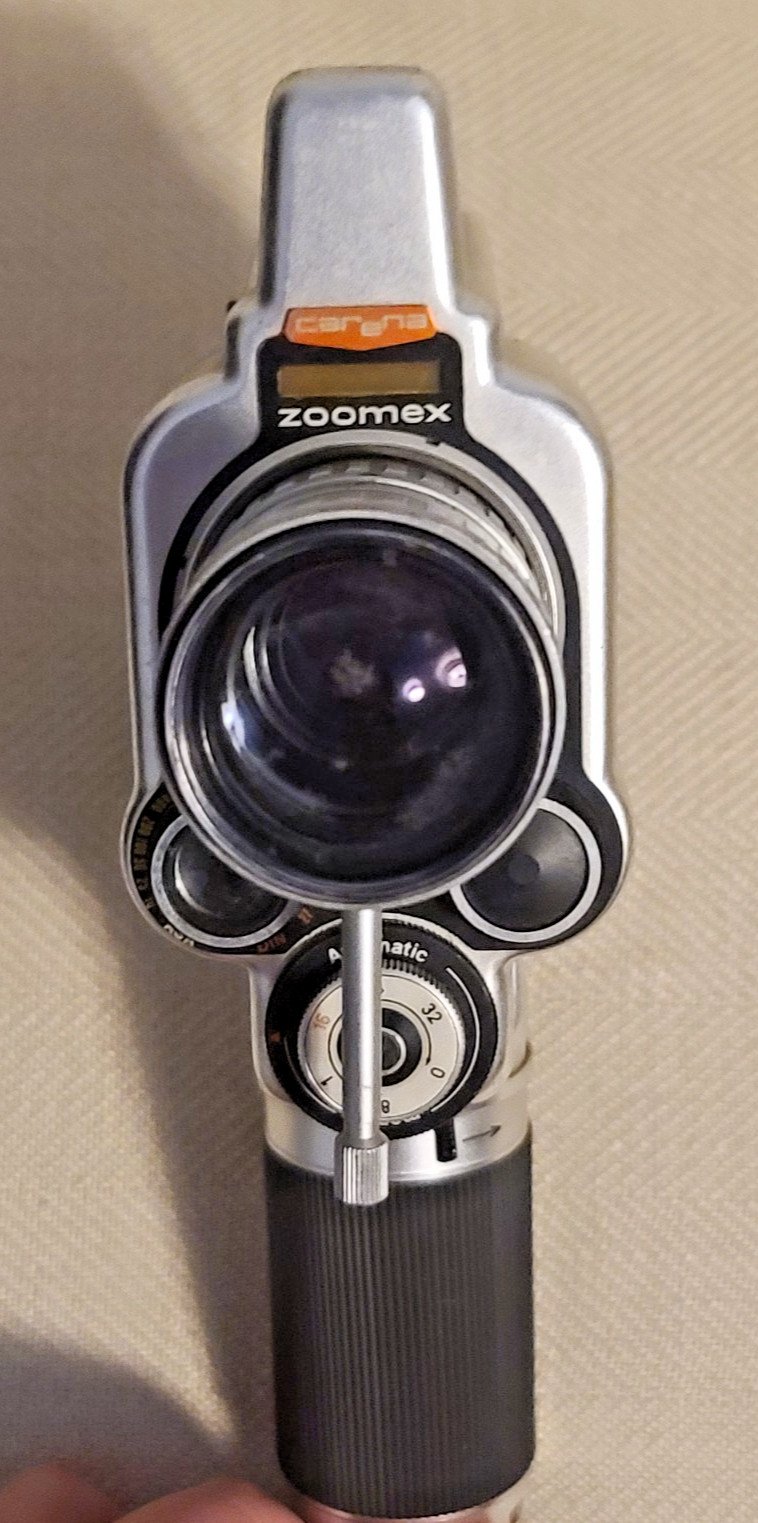 Carena Zoomex 8mm Film Cine Movie Camera w/ Angenieux K2 7.5-35mm F1.8 Zoom Lens