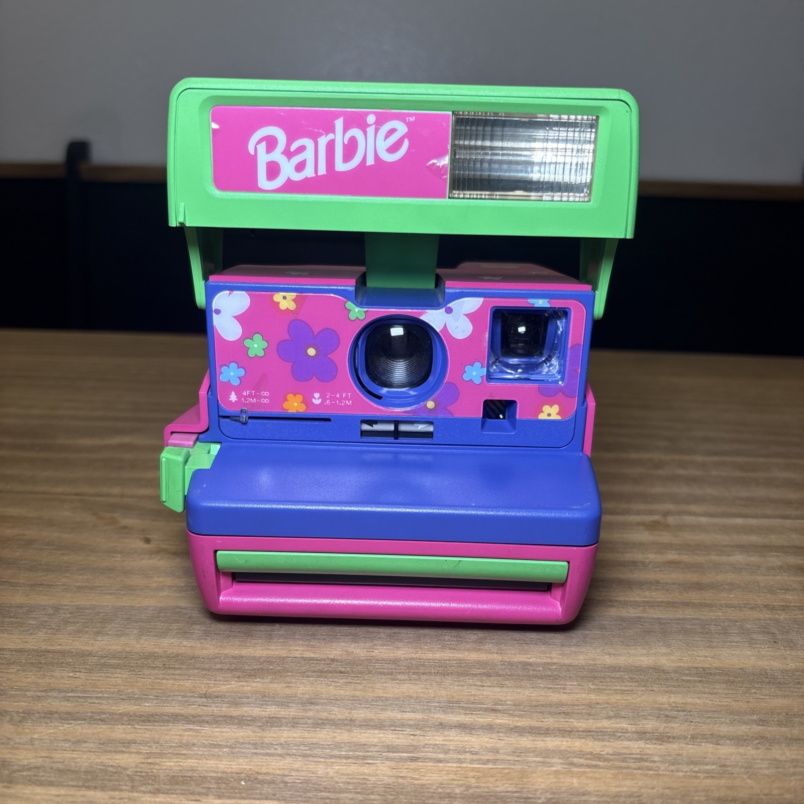 Vintage Polaroid 600 Pink Barbie Instant Film Camera with Strap Limited Edition