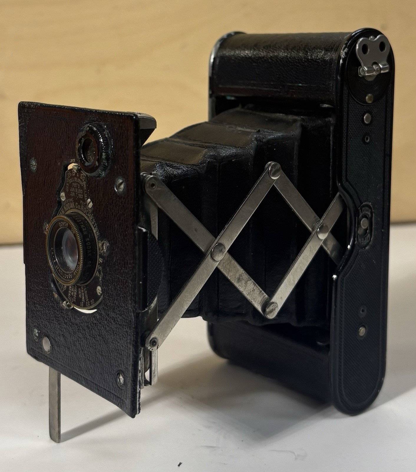 Antique Kodak Vest Pocket Folding Camera with Leather Case – Patented 1913