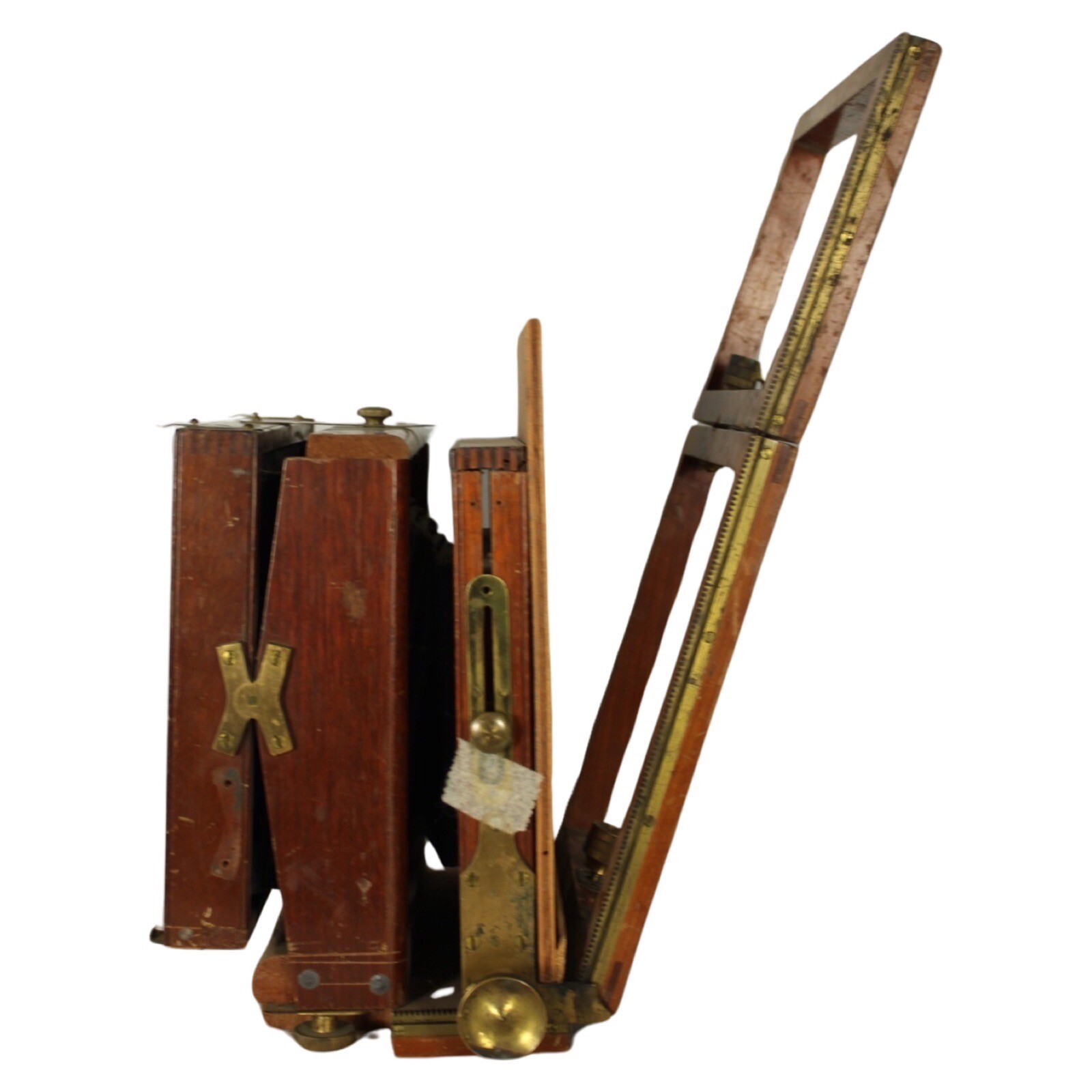 Vintage Antique 1800s Seneca View Box Camera Wood & Brass 16×9″ for Parts Repair