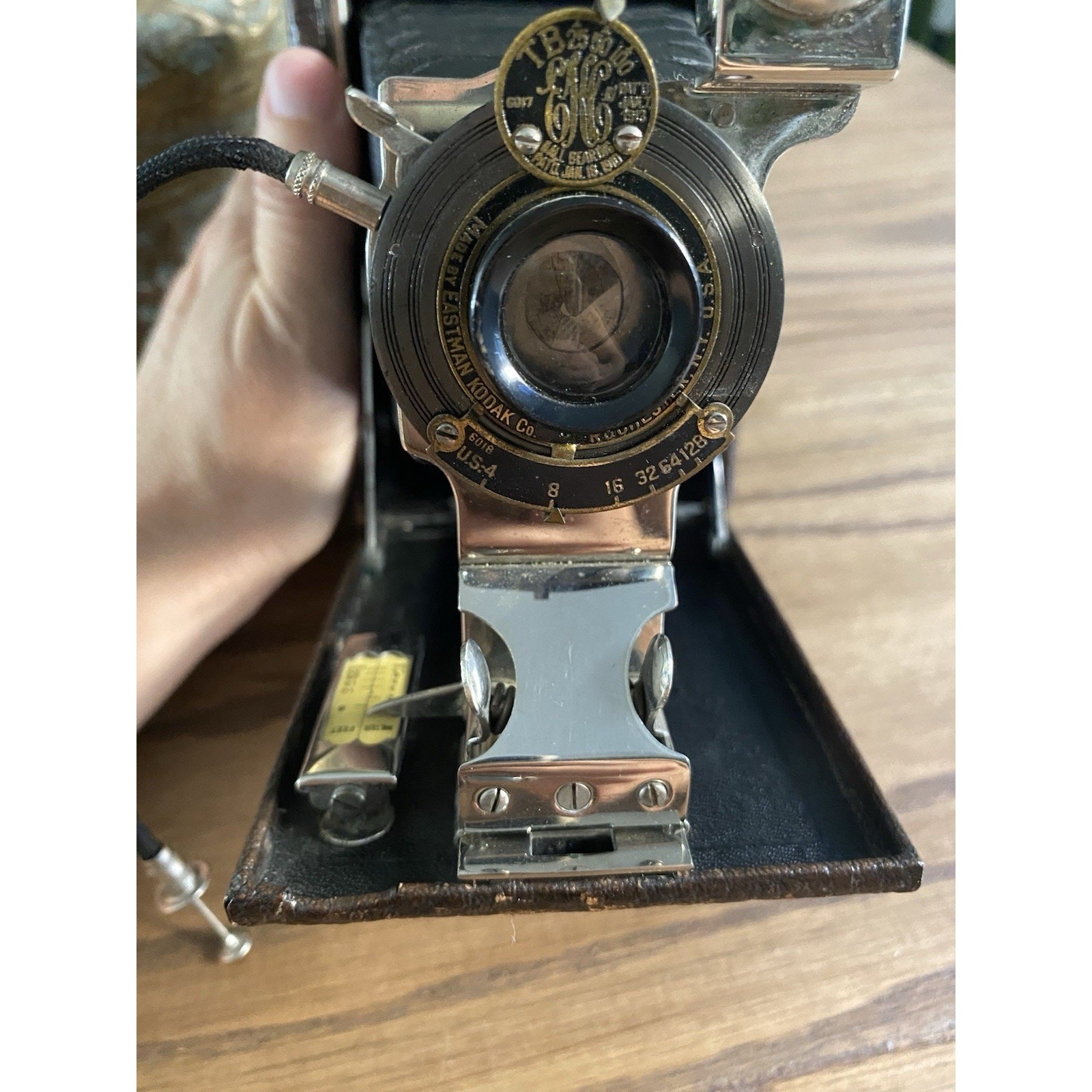 Antique Kodak Eastman Premo No.1 Folding Camera Leather Bellows Patented 1913