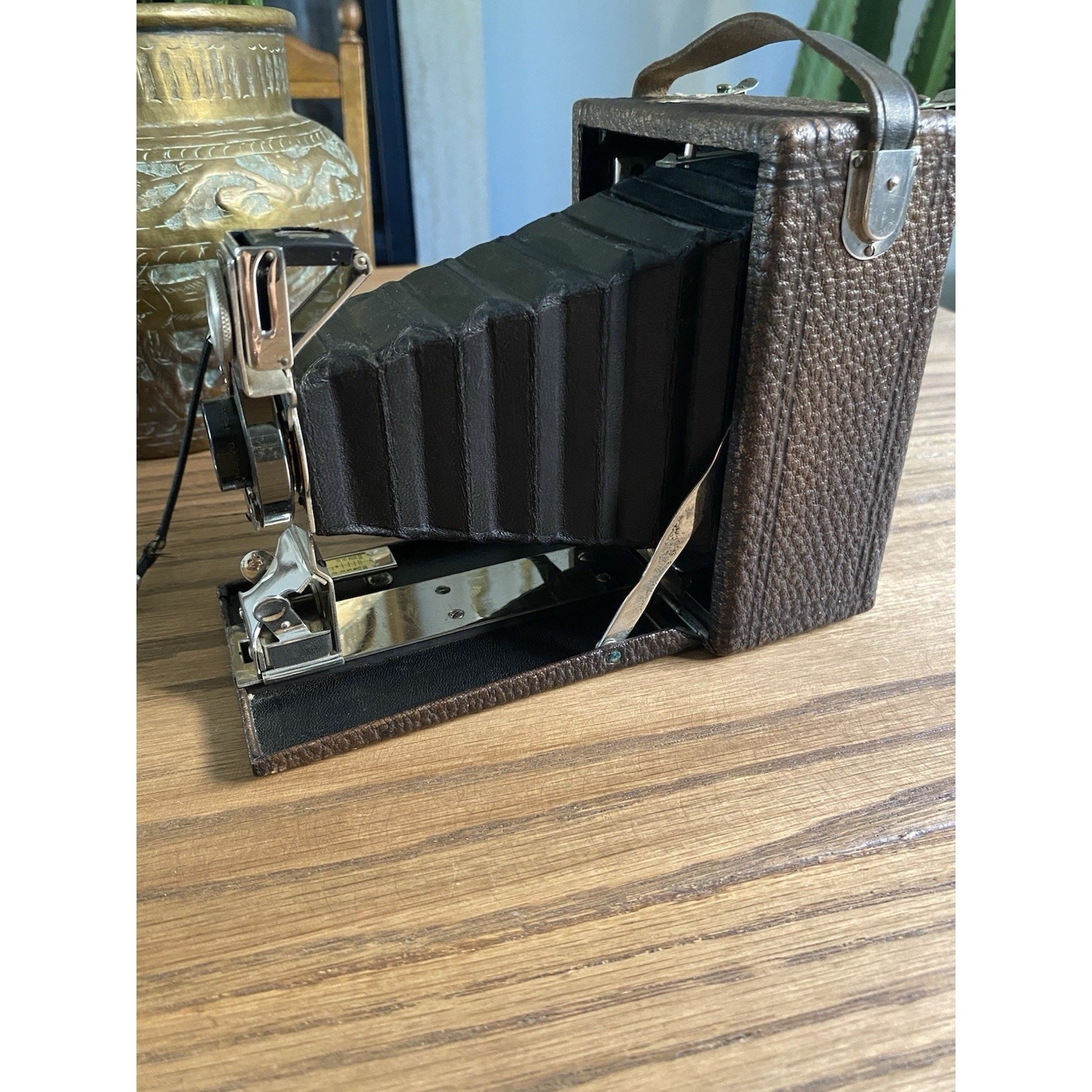 Antique Kodak Eastman Premo No.1 Folding Camera Leather Bellows Patented 1913