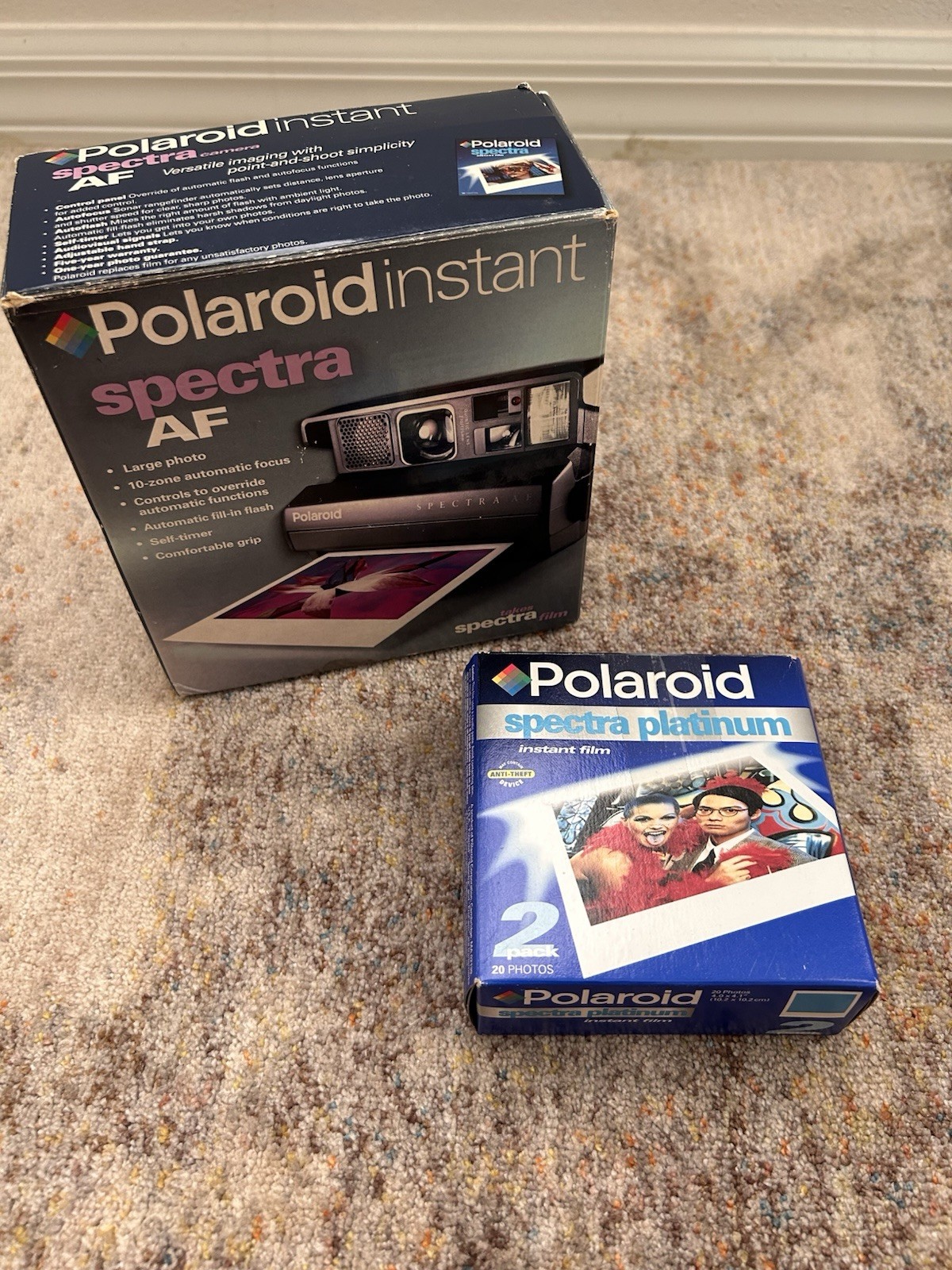 Vintage Polaroid Instant Spectra AF Camera With Pack Of Film