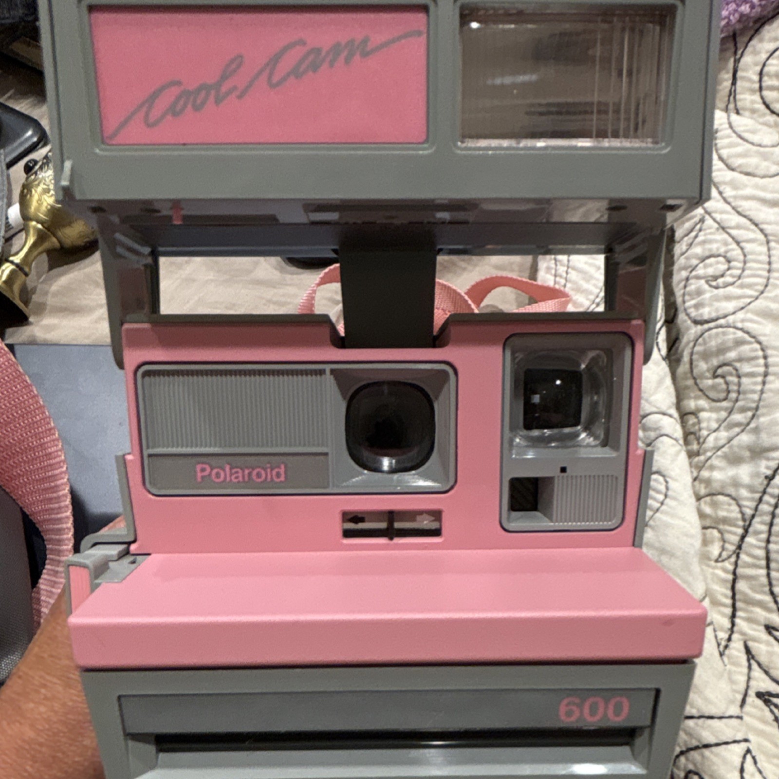 Polaroid Cool Cam 600 Vintage Instant Camera Gray and Pink Classic Gray Pink